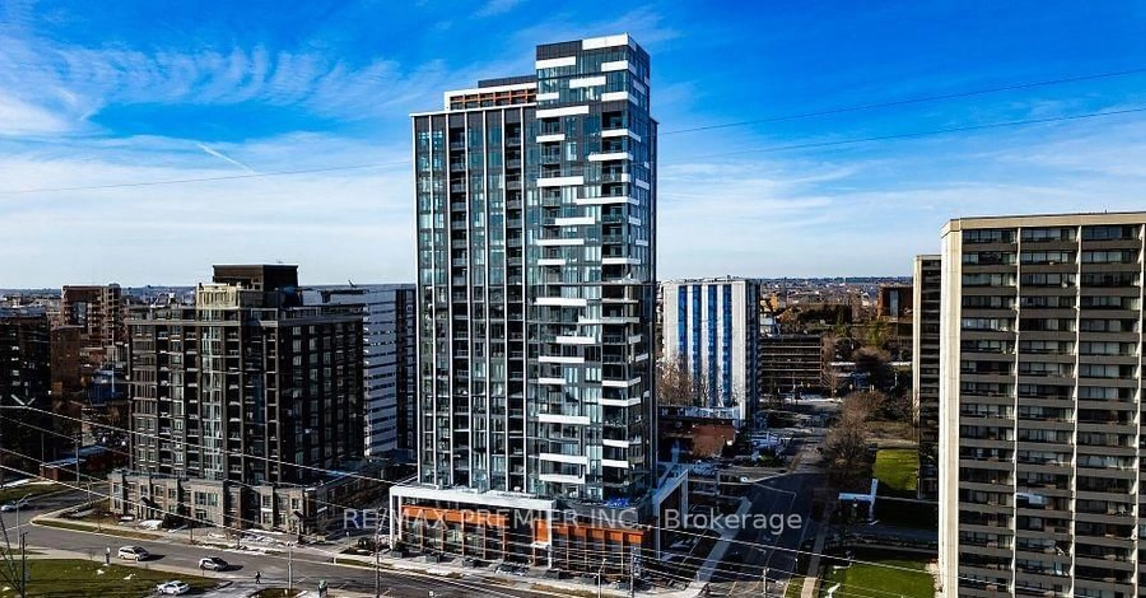 A pic from outside/outdoor area/front of a property/back of a property/a pic from drone, city buildings view from balcony for 500 Brock Ave #2003, Burlington Ontario L7S 1N1