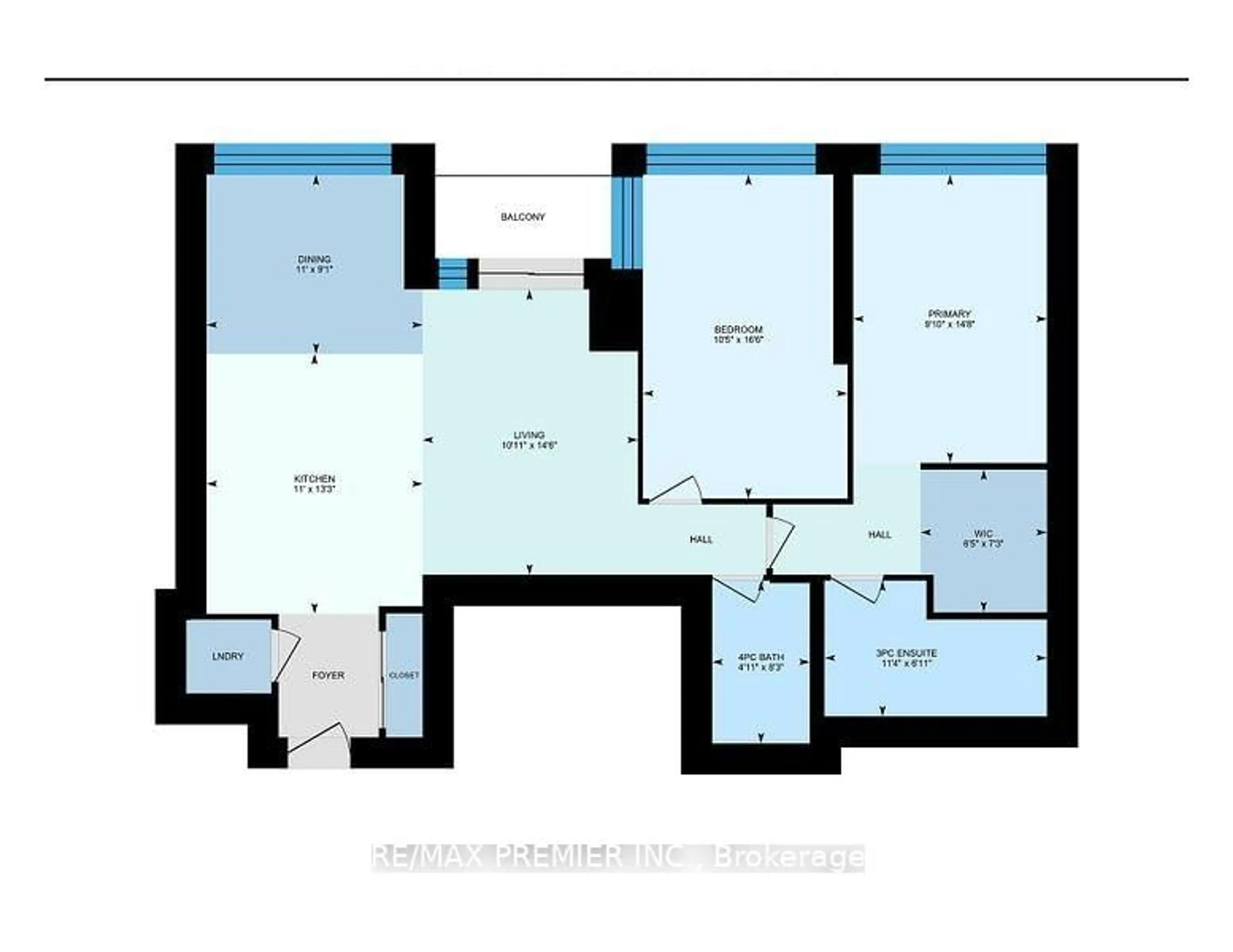 Floor plan for 500 Brock Ave #2003, Burlington Ontario L7S 1N1