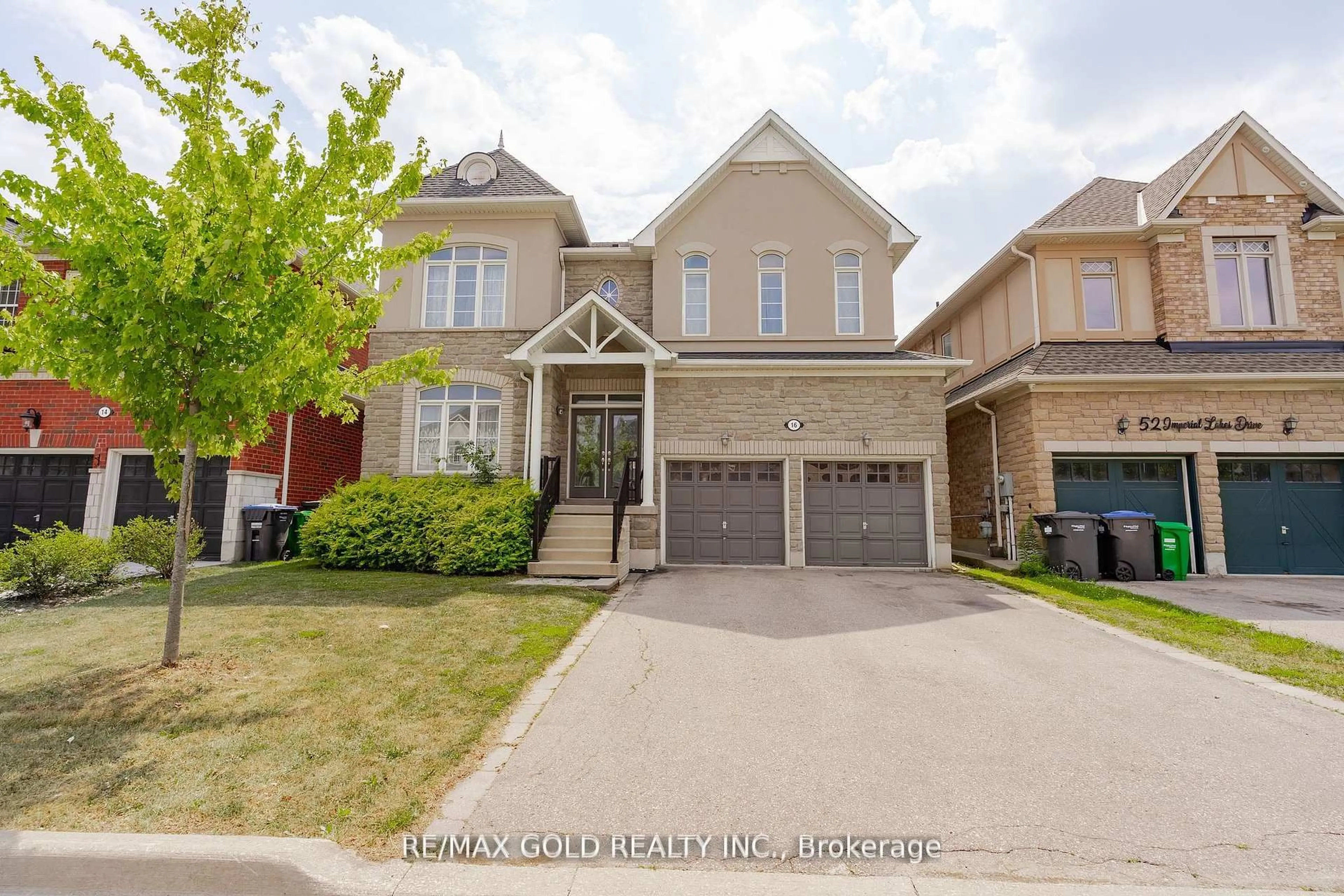 Home with brick exterior material, street for 16 Palmvalley Dr, Brampton Ontario L6P 2V4