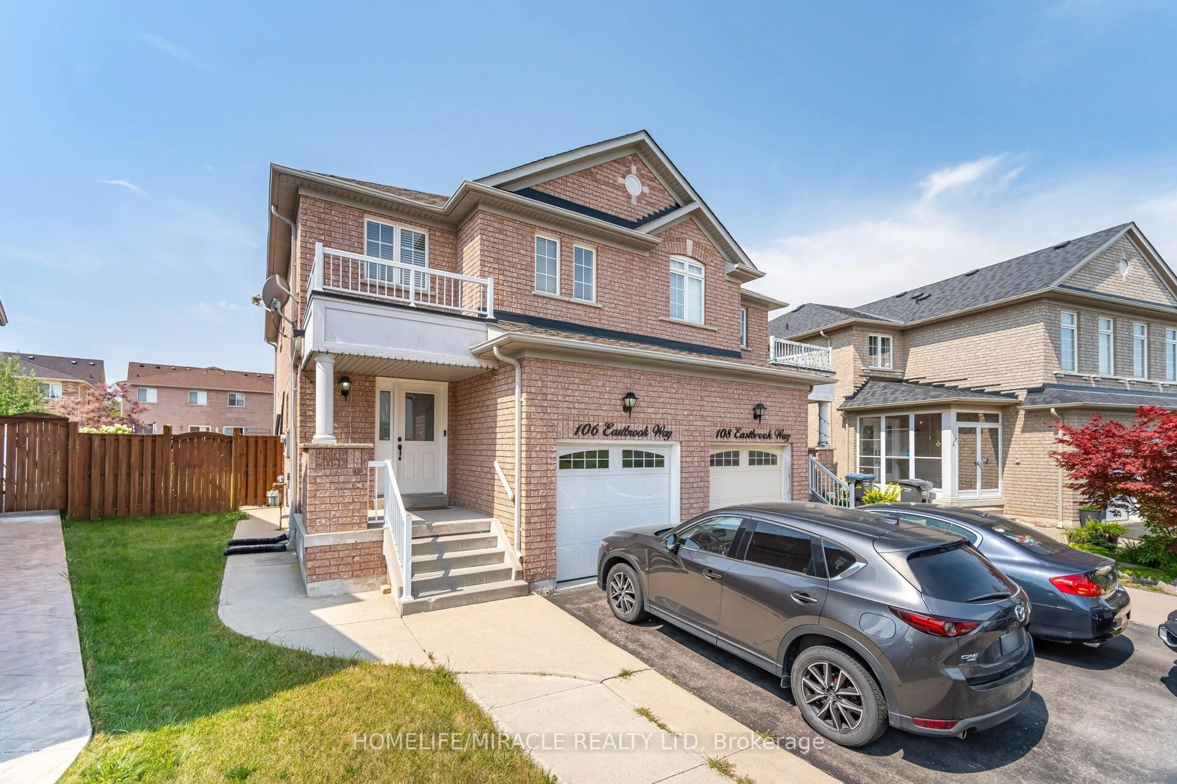 Home with brick exterior material, street for 106 Eastbrook Way, Brampton Ontario L6P 0Z9