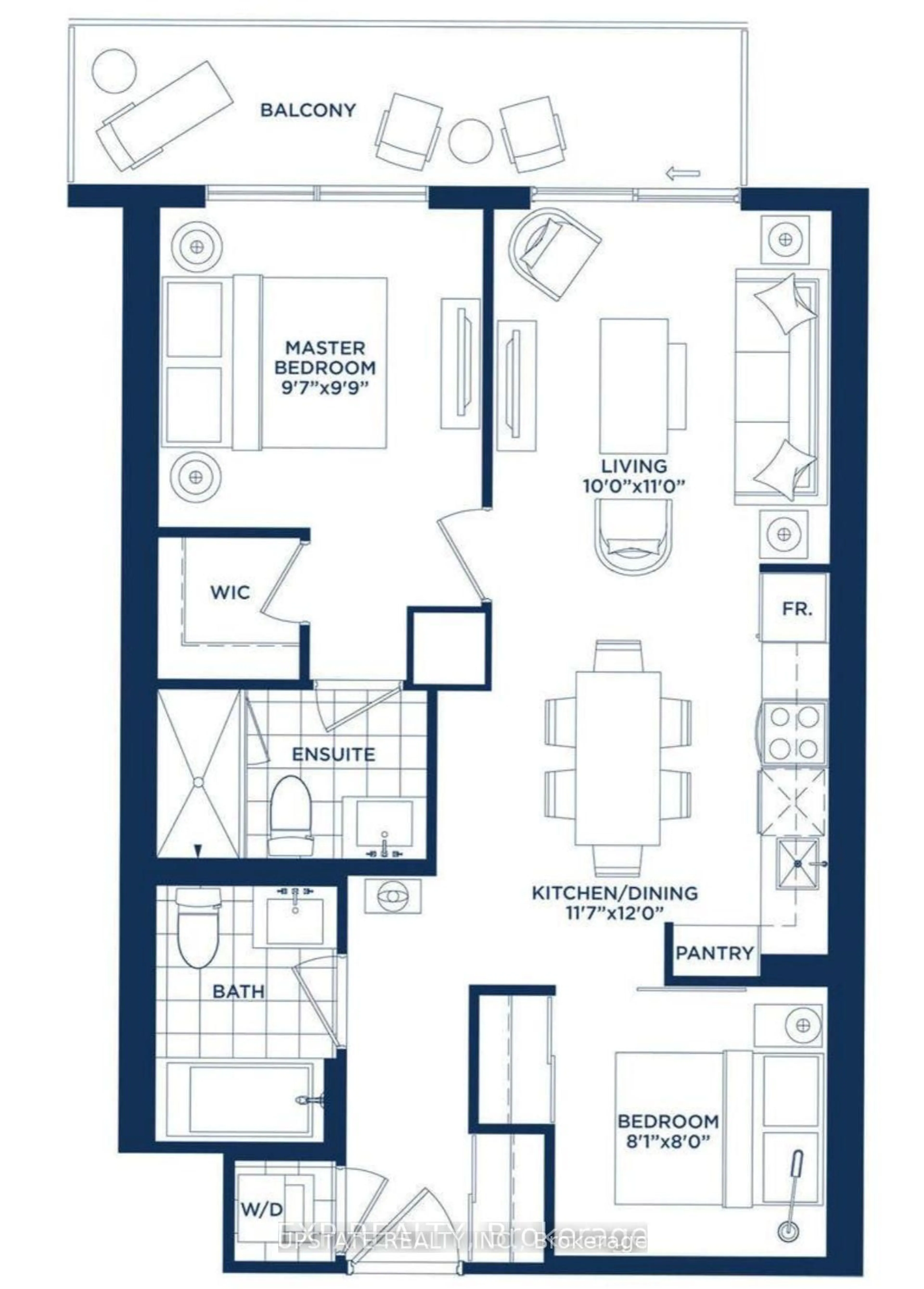 Floor plan for 30 Gibbs Rd #710, Toronto Ontario M9B 0E4