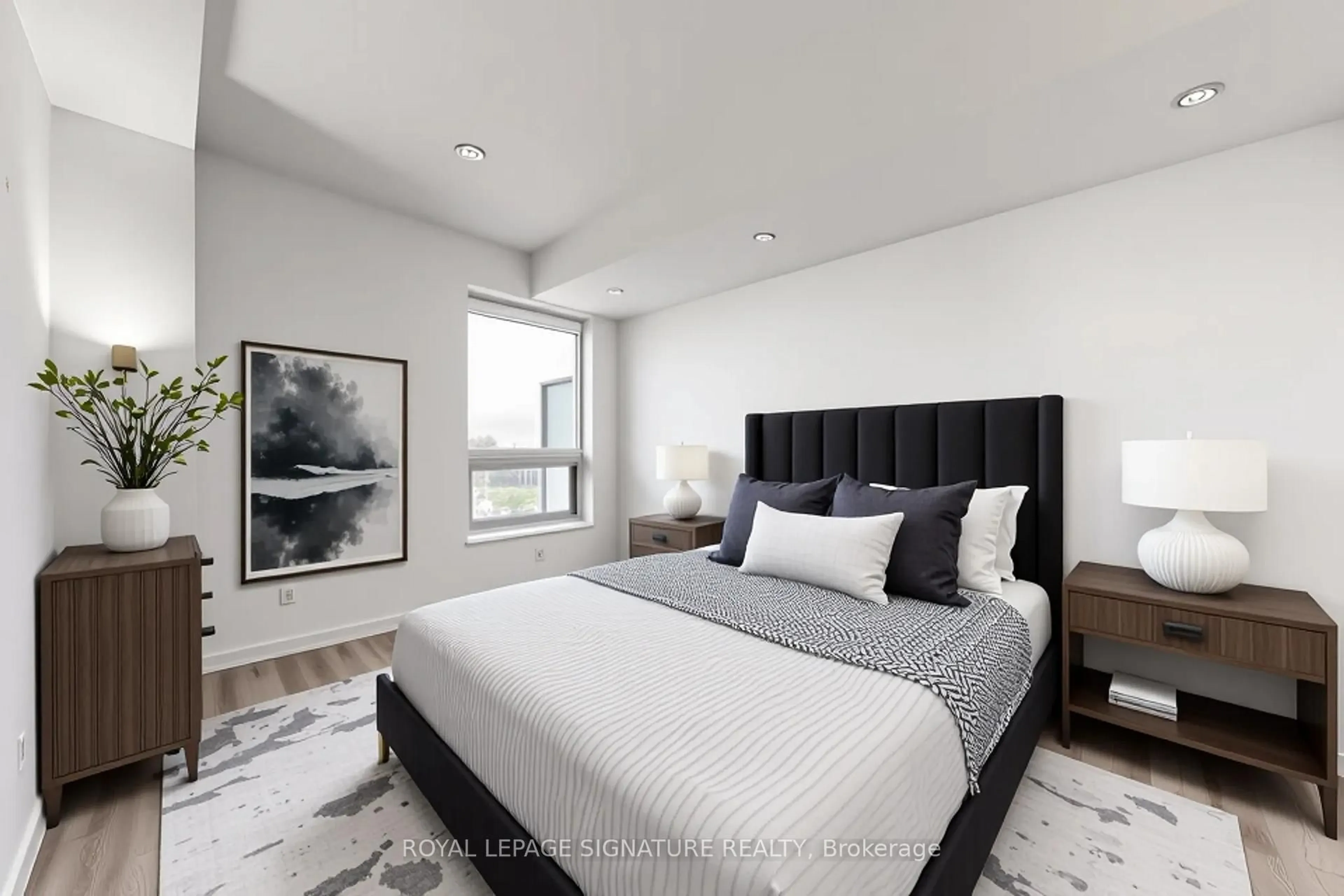 Bedroom with bed, unknown for 160 Flemington Rd #1409, Toronto Ontario M6A 2P4