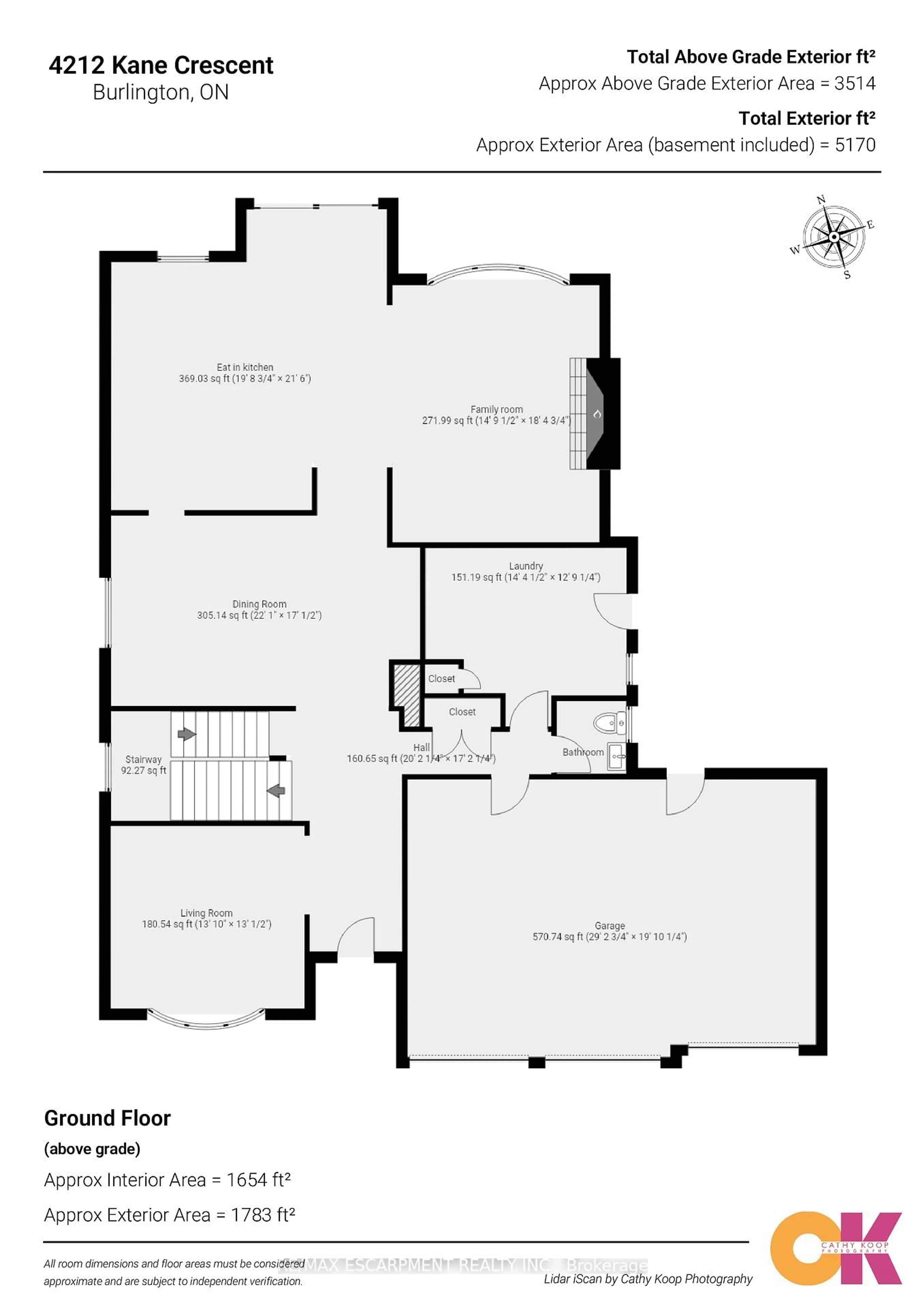 Floor plan for 4212 Kane Cres, Burlington Ontario L7M 5C1