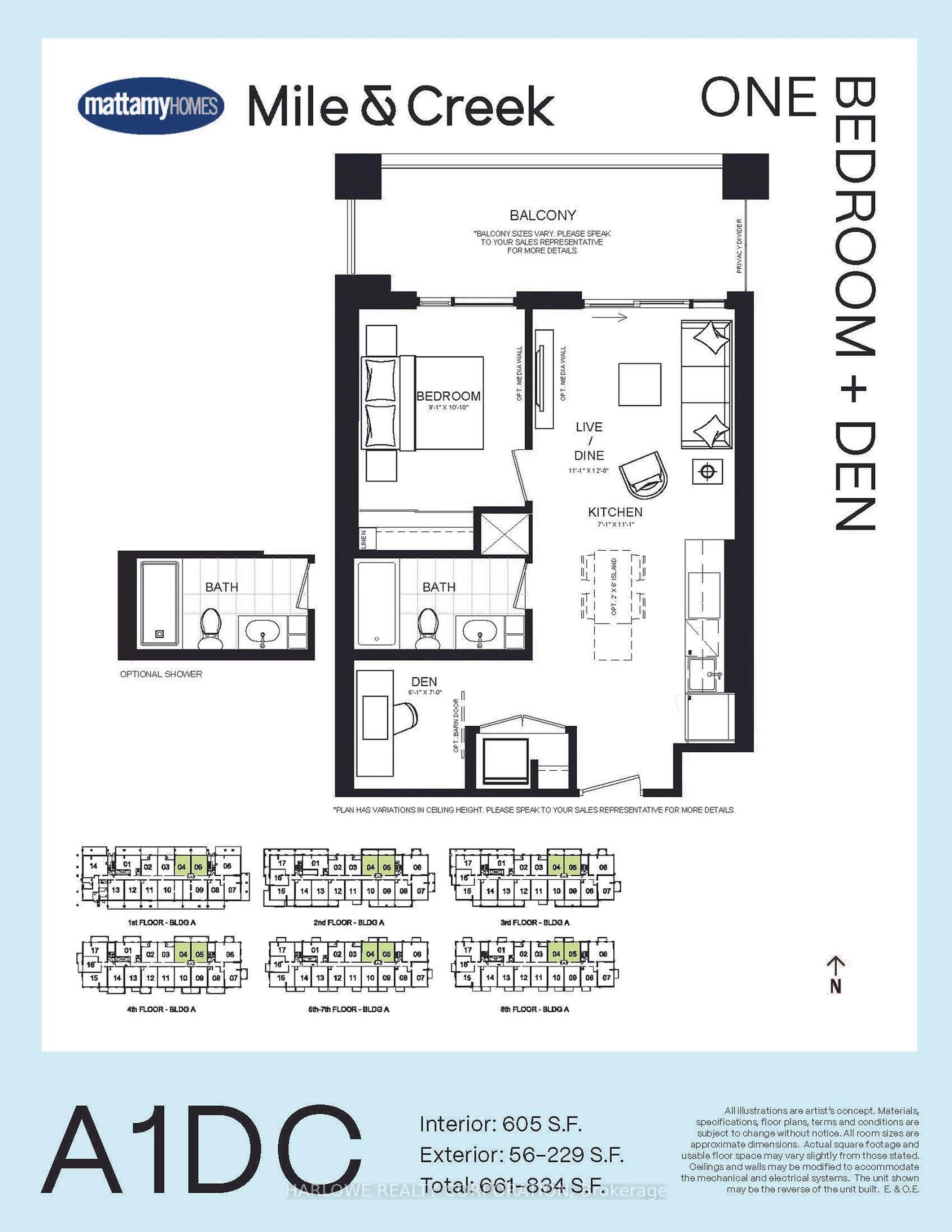 Floor plan for 770 Whitlock Ave #705, Milton Ontario L9E 1S2