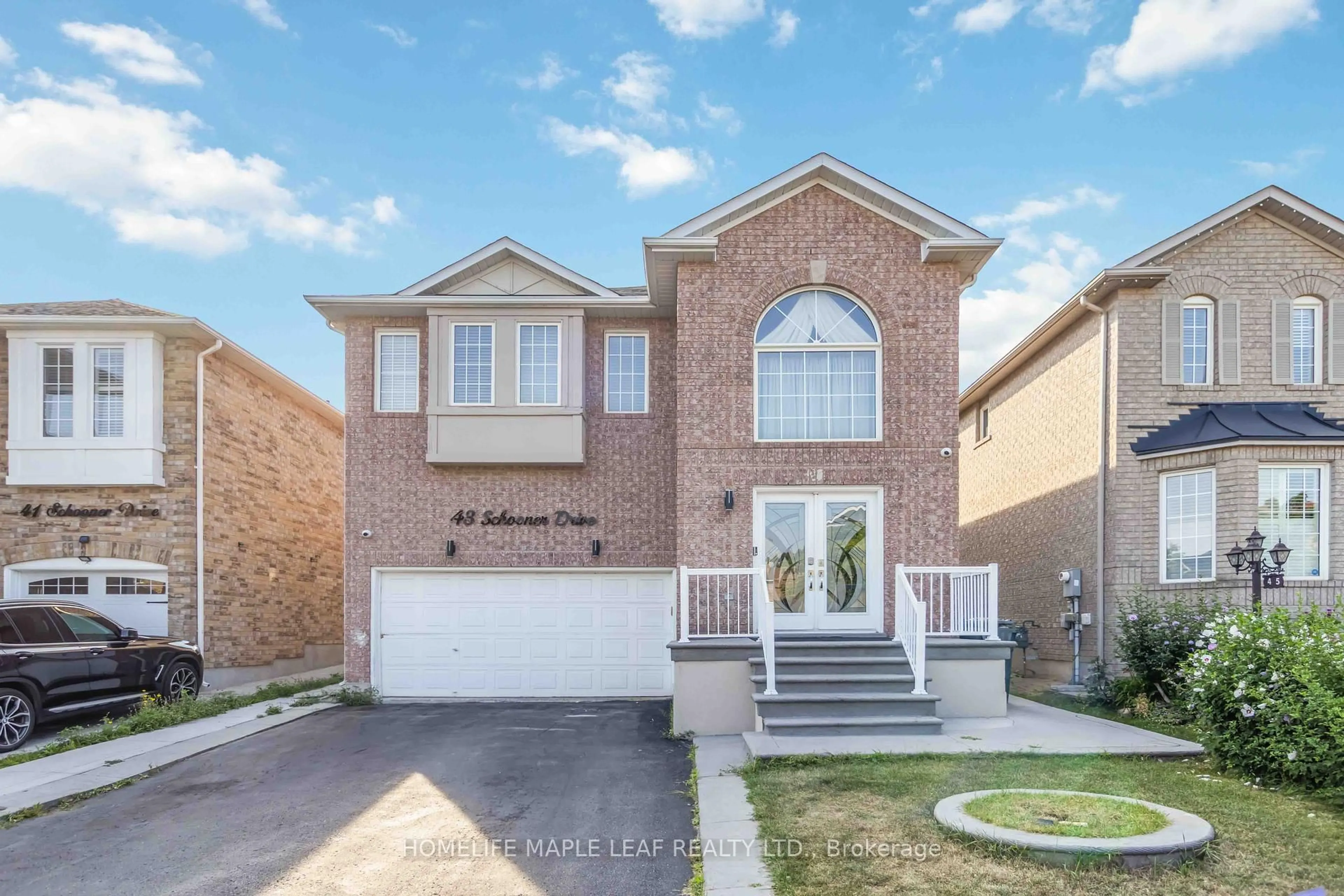 Home with brick exterior material, street for 43 Schooner Dr, Brampton Ontario L7A 3H6