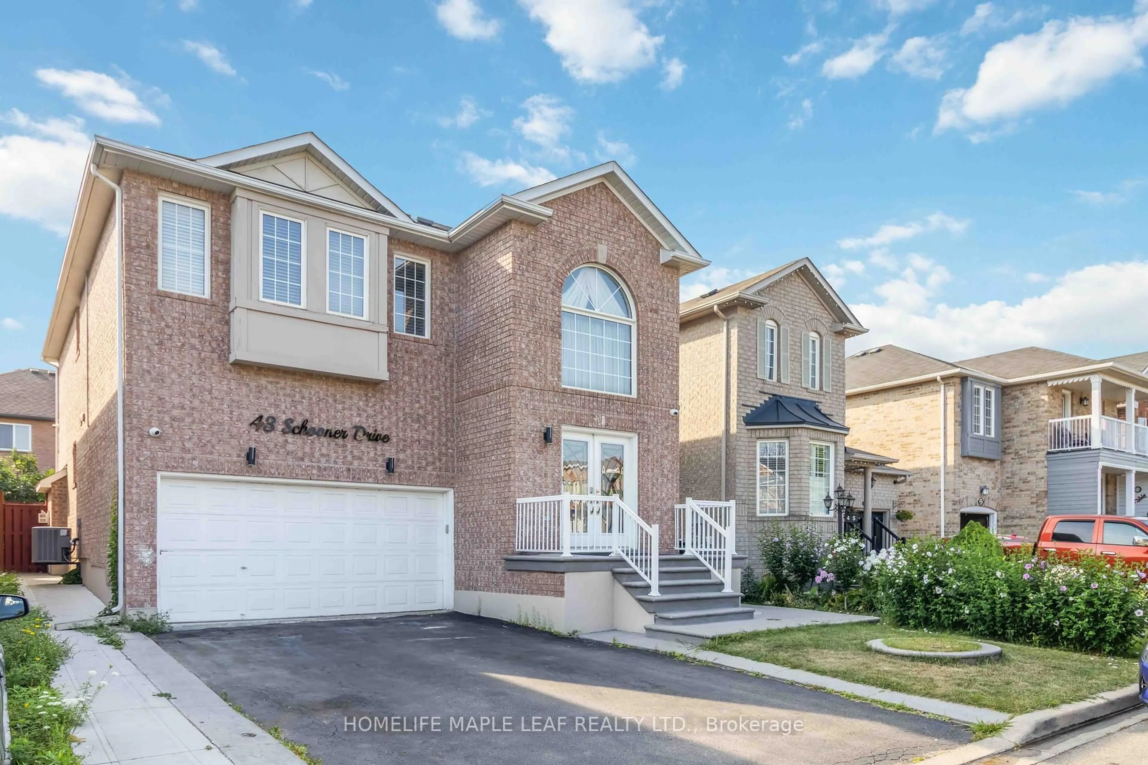 Home with brick exterior material, street for 43 Schooner Dr, Brampton Ontario L7A 3H6