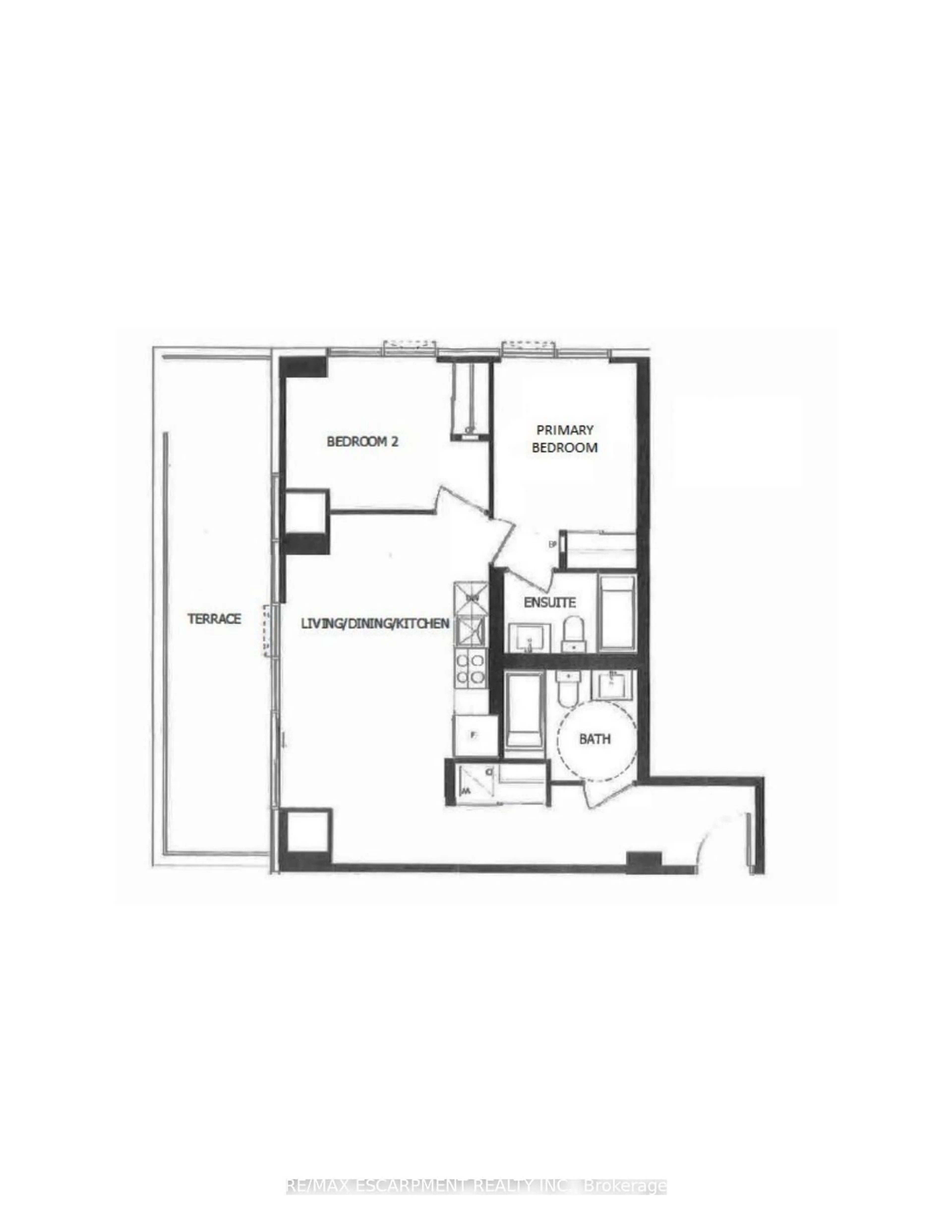 Floor plan for 3210 Dakota Common #A106, Burlington Ontario L7M 2A8