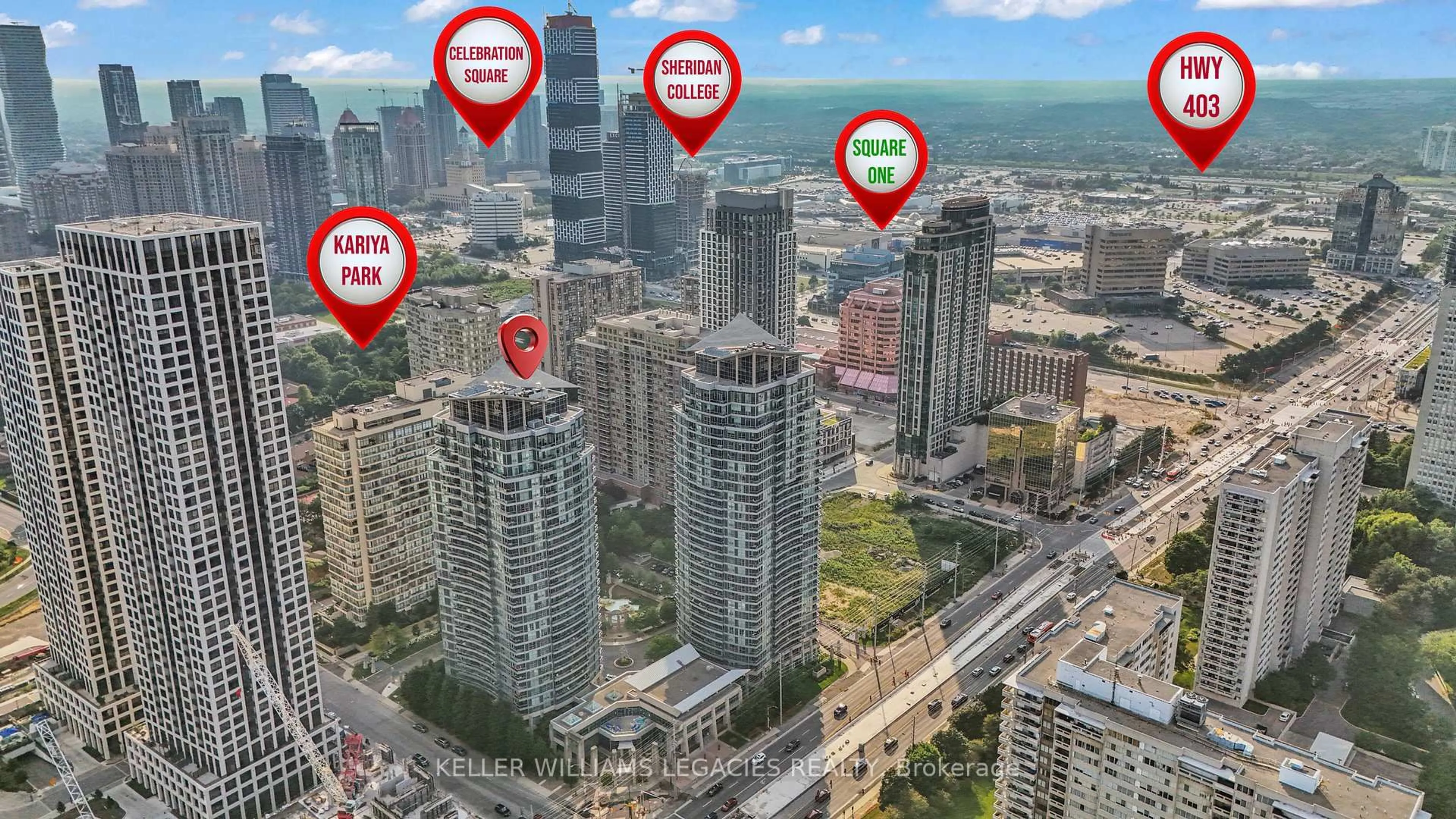 Picture of a map for 33 Elm Dr #2013, Mississauga Ontario L5B 4L2