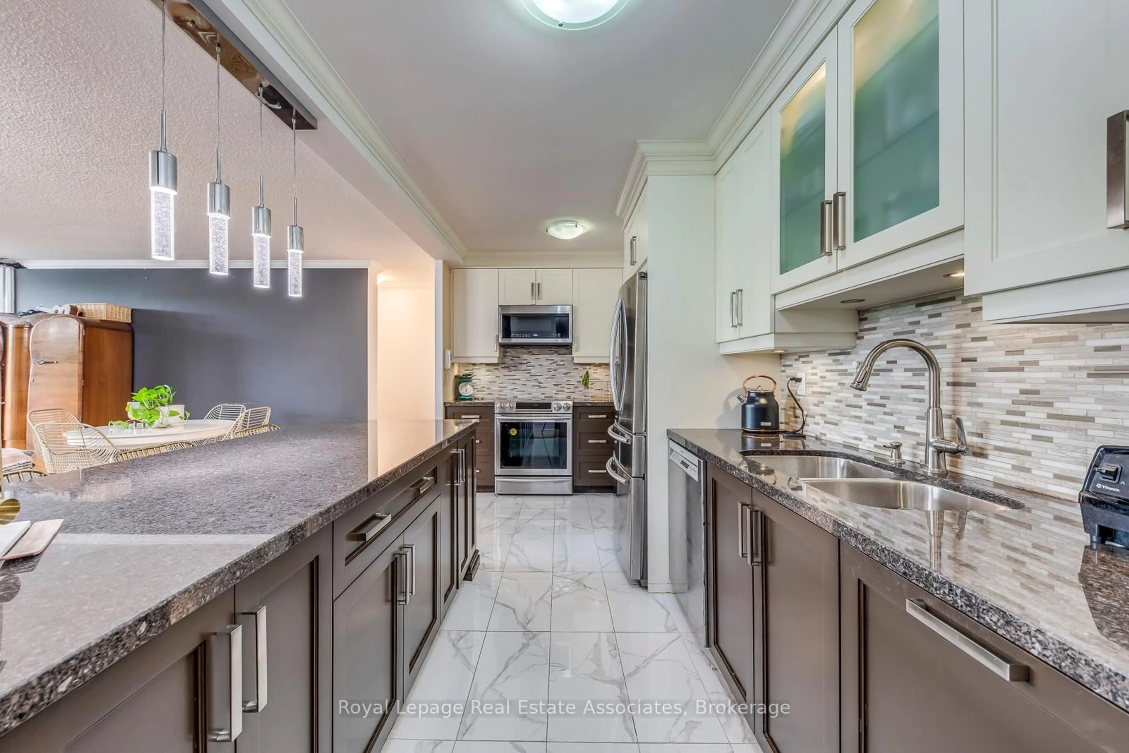 Contemporary kitchen, ceramic/tile floor for 1535 Lakeshore Rd #308, Mississauga Ontario L5E 3E2