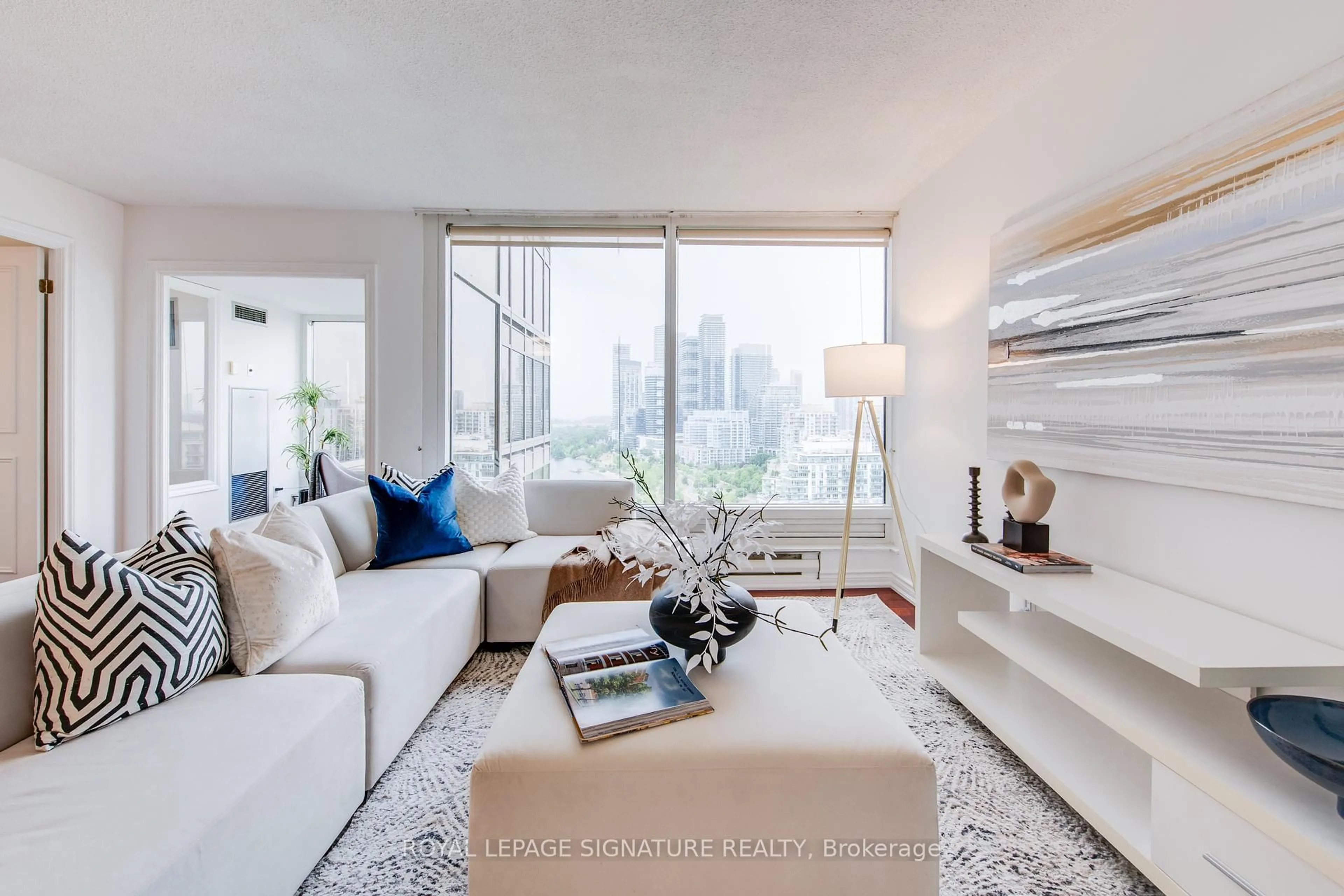 Living room with furniture, unknown for 1 Palace Pier Crt #2108, Toronto Ontario M8V 3W9