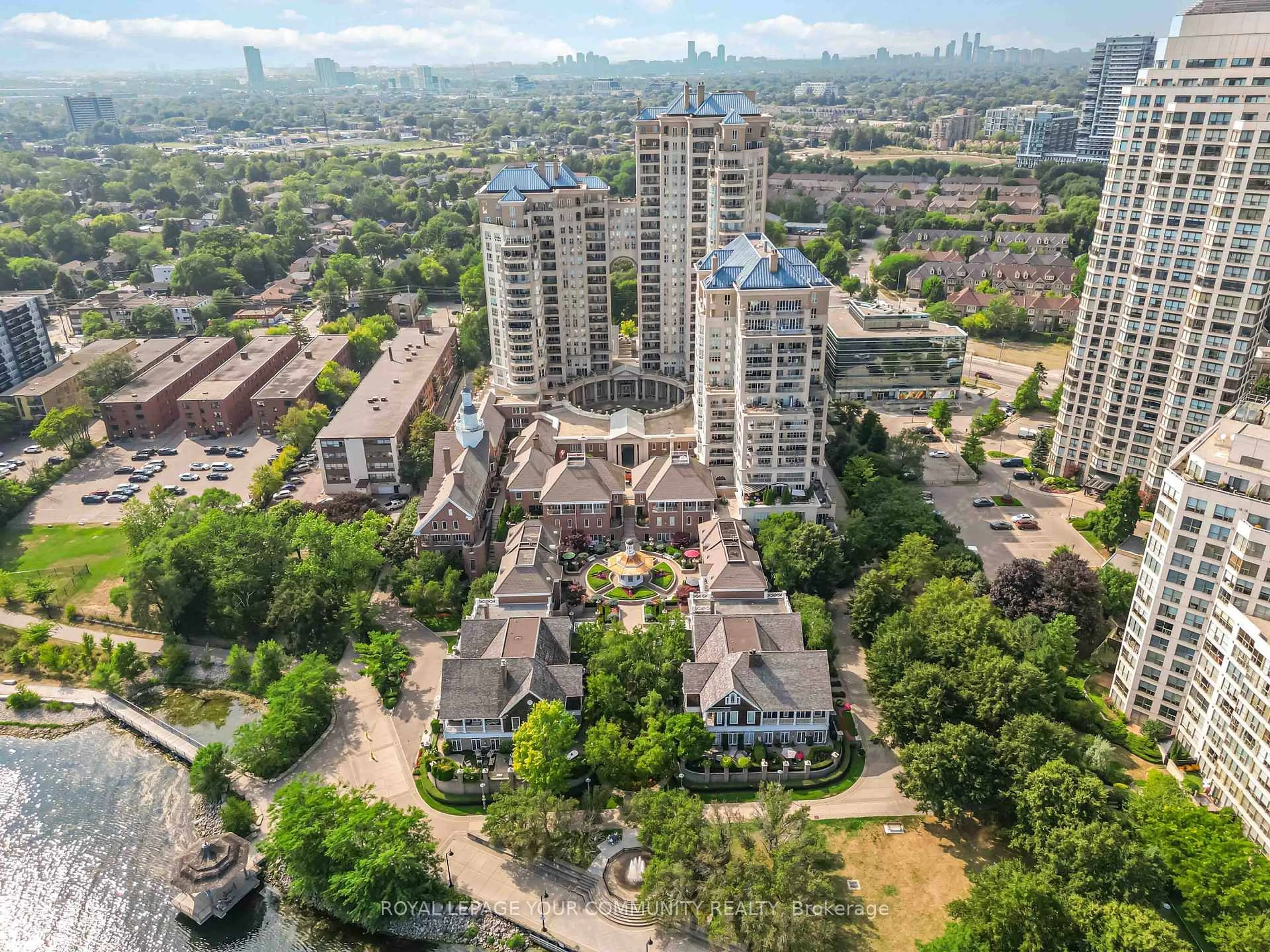 A pic from outside/outdoor area/front of a property/back of a property/a pic from drone, city buildings view from balcony for 2289 Lake Shore Blvd #126, Toronto Ontario M8V 3Y2