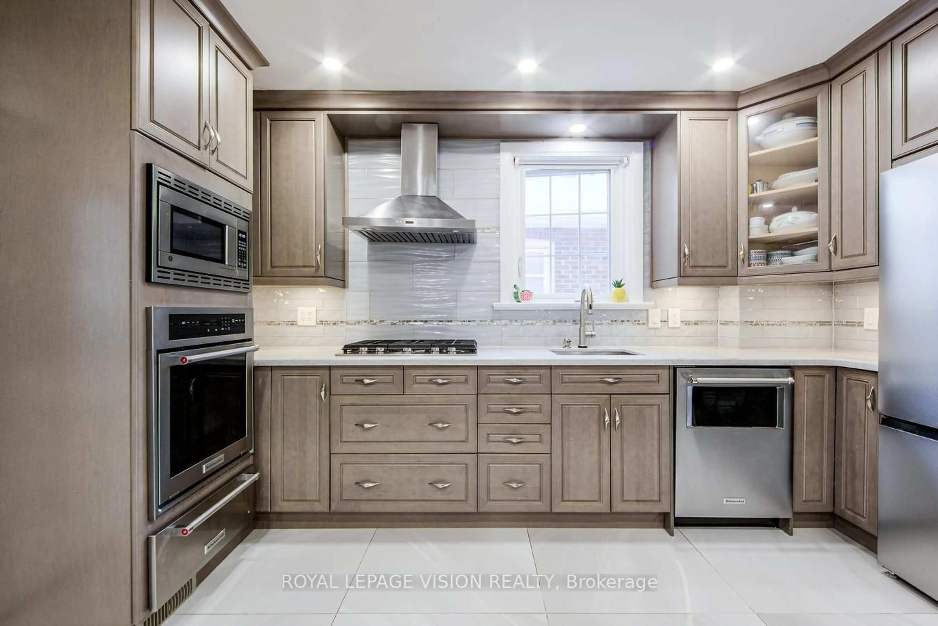Contemporary kitchen, ceramic/tile floor for 79 Foxwell St, Toronto Ontario M6N 1Y9