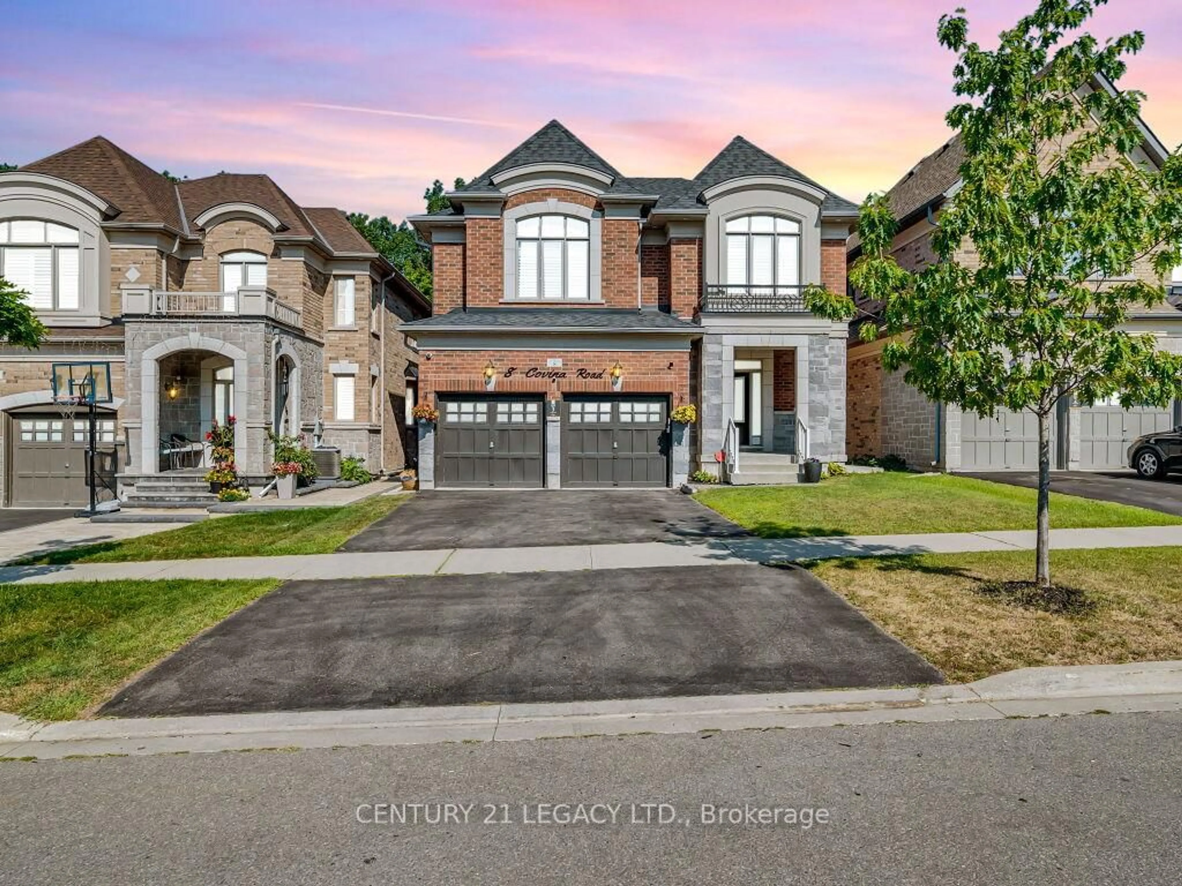 Home with brick exterior material, street for 8 Covina Rd, Brampton Ontario L6X 5L2