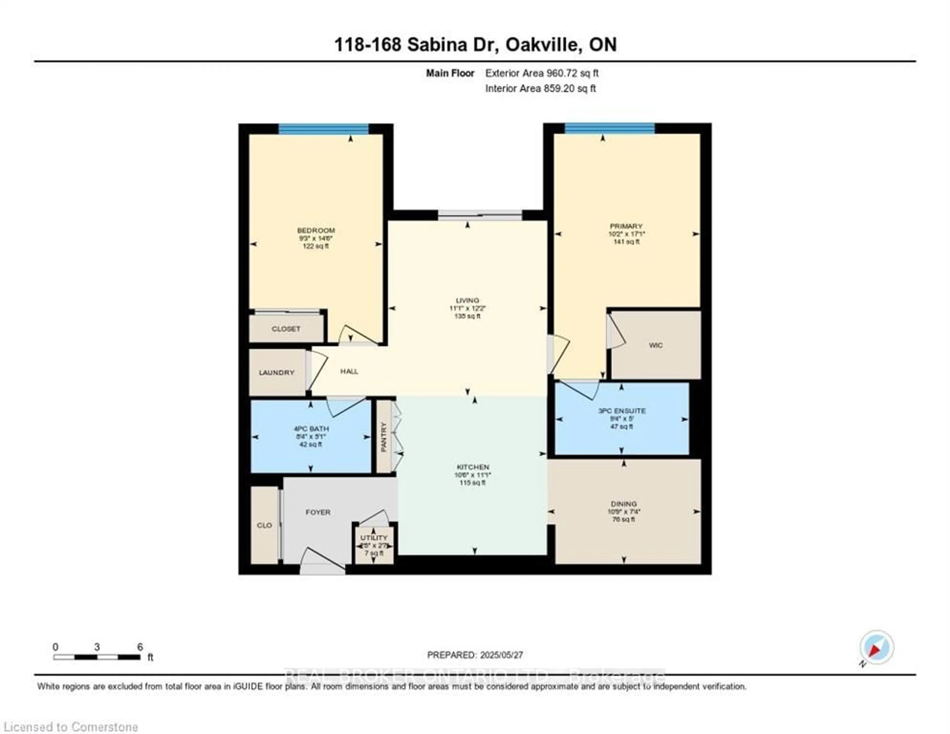 Floor plan for 168 Sabina Dr #118, Oakville Ontario L6H 0W5