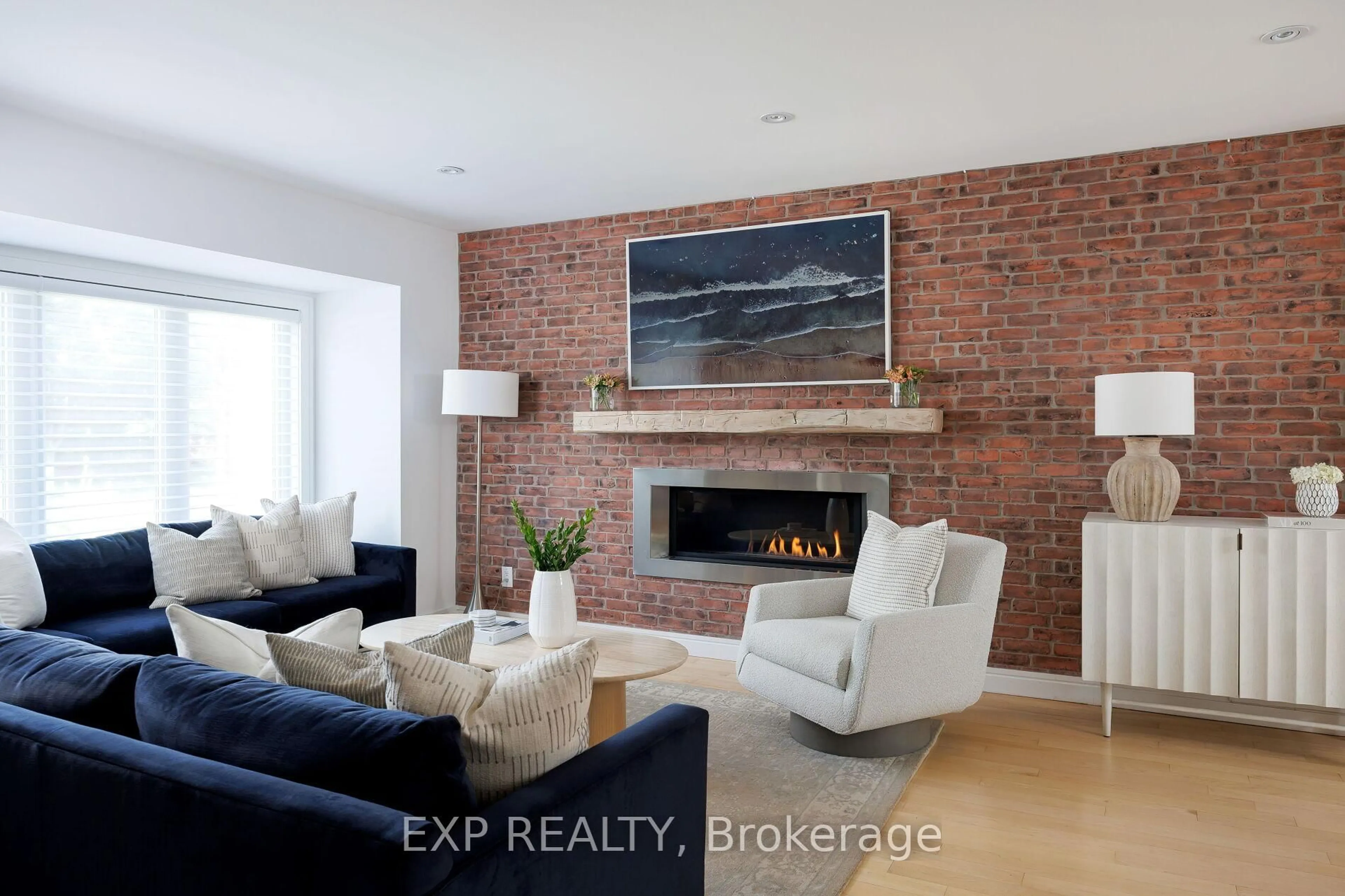 Living room with furniture, ceramic/tile floor for 870 Royal York Rd, Toronto Ontario M8Y 2V4