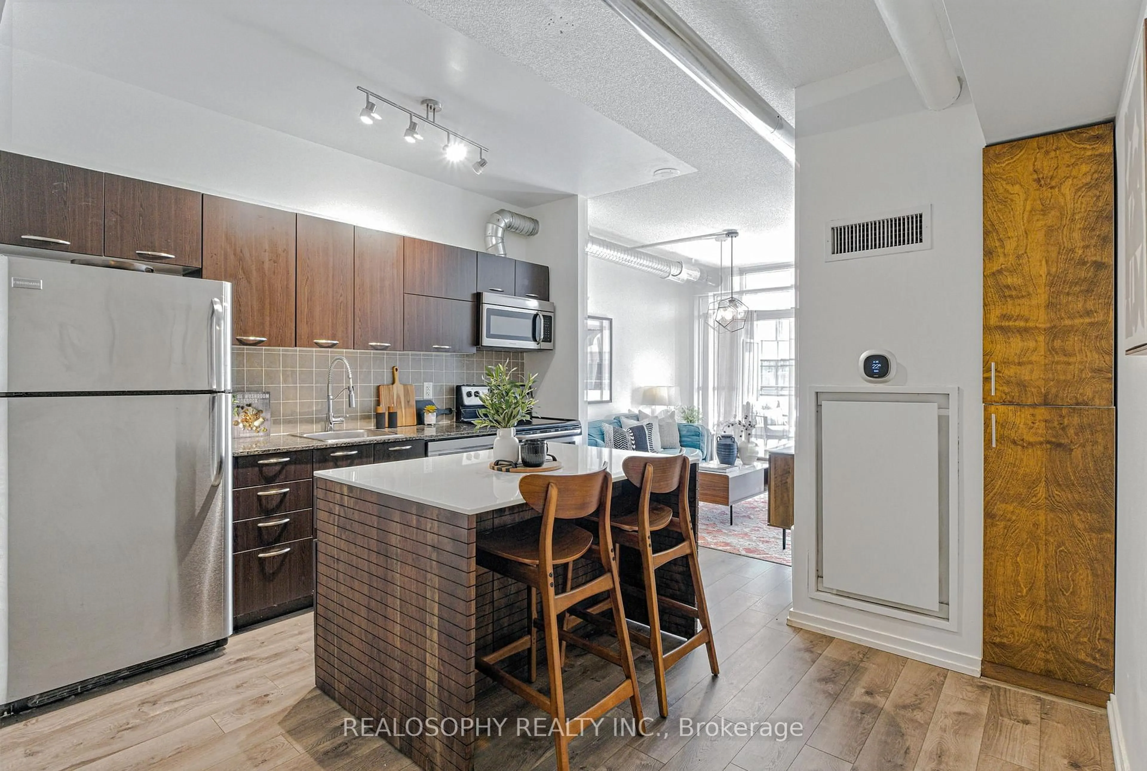 Open concept kitchen, unknown for 38 Joe Shuster Way #304, Toronto Ontario M6K 0A5
