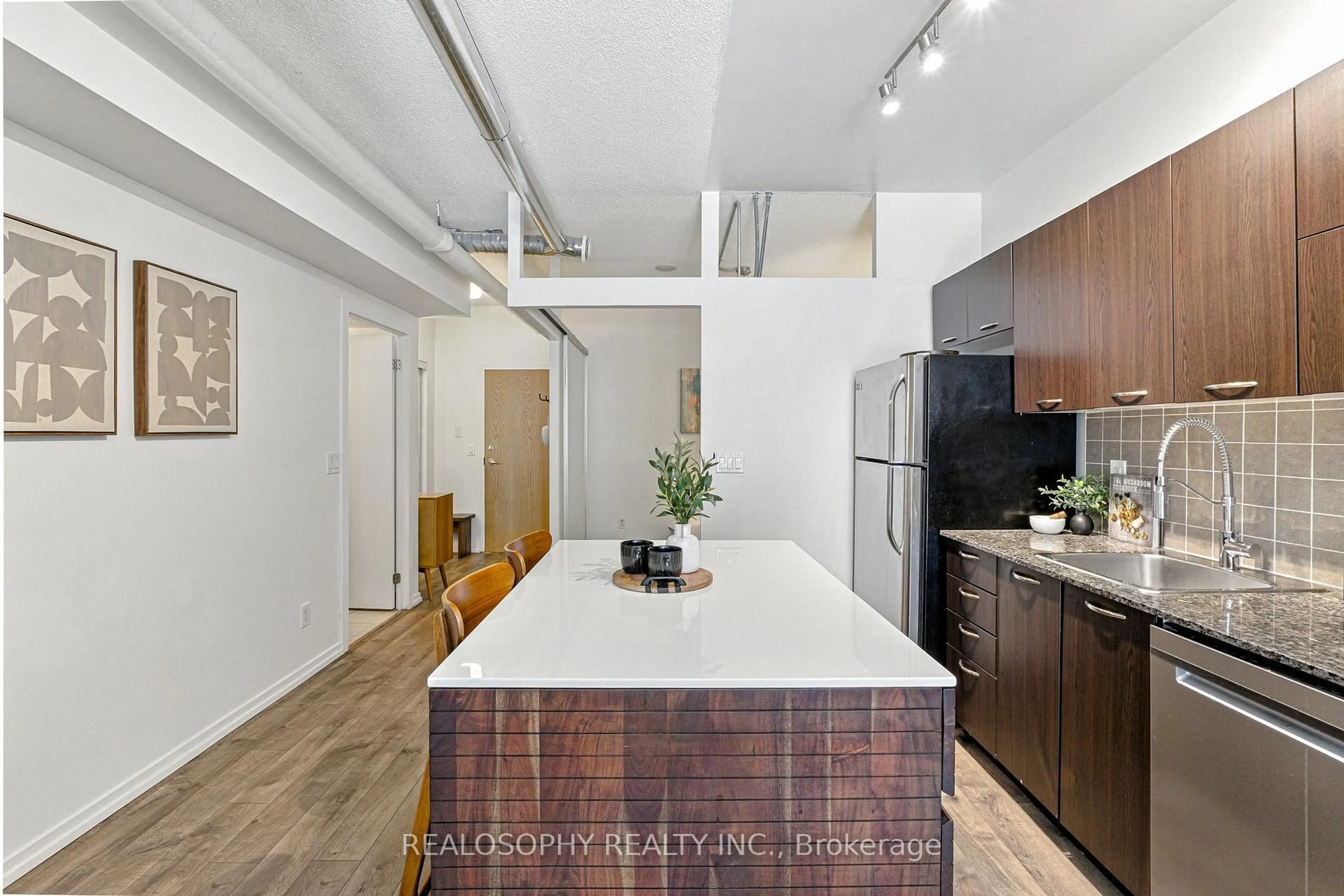 Open concept kitchen, unknown for 38 Joe Shuster Way #304, Toronto Ontario M6K 0A5
