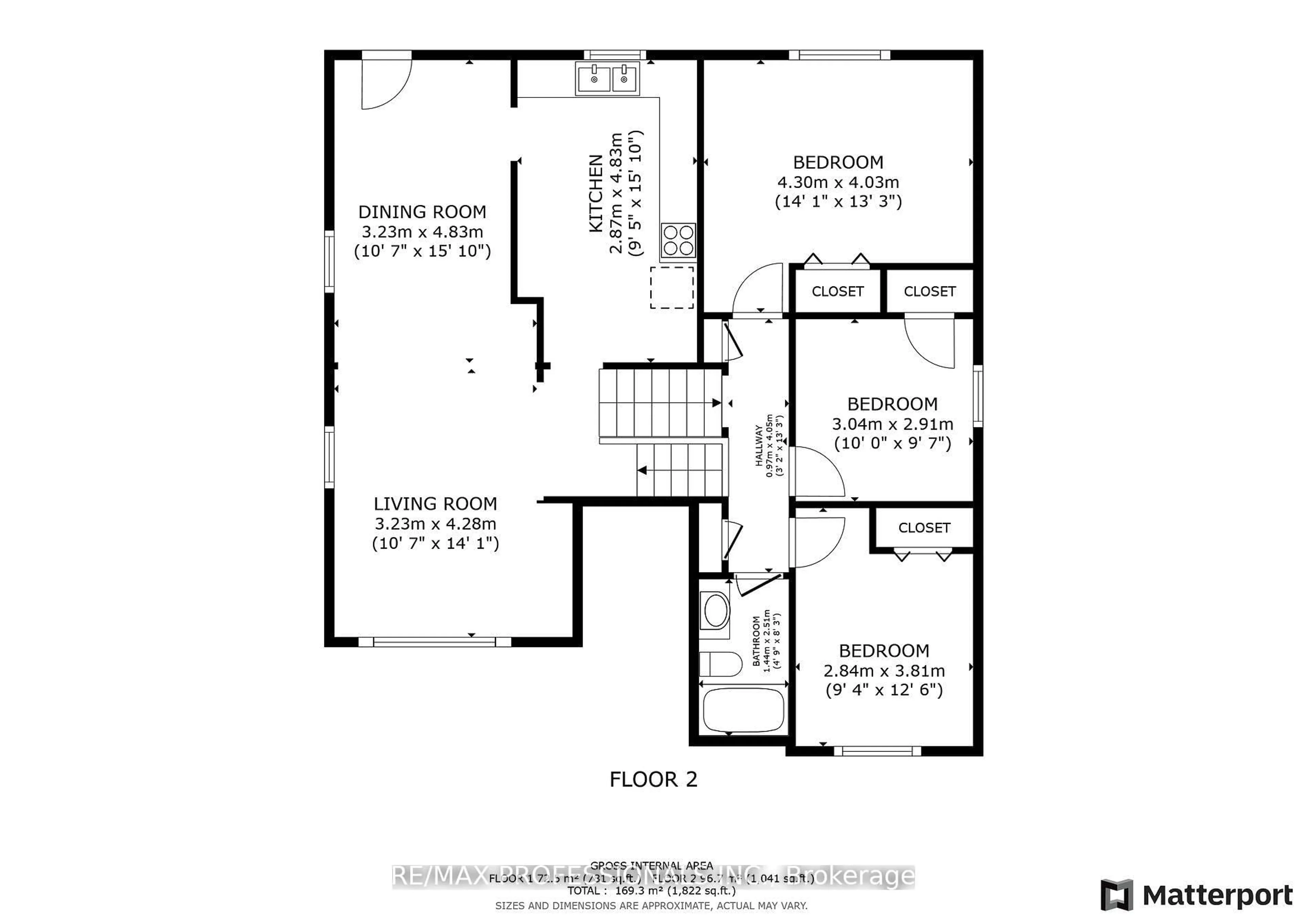 Floor plan for 281 Jeffcoat Dr, Toronto Ontario M9W 3E4