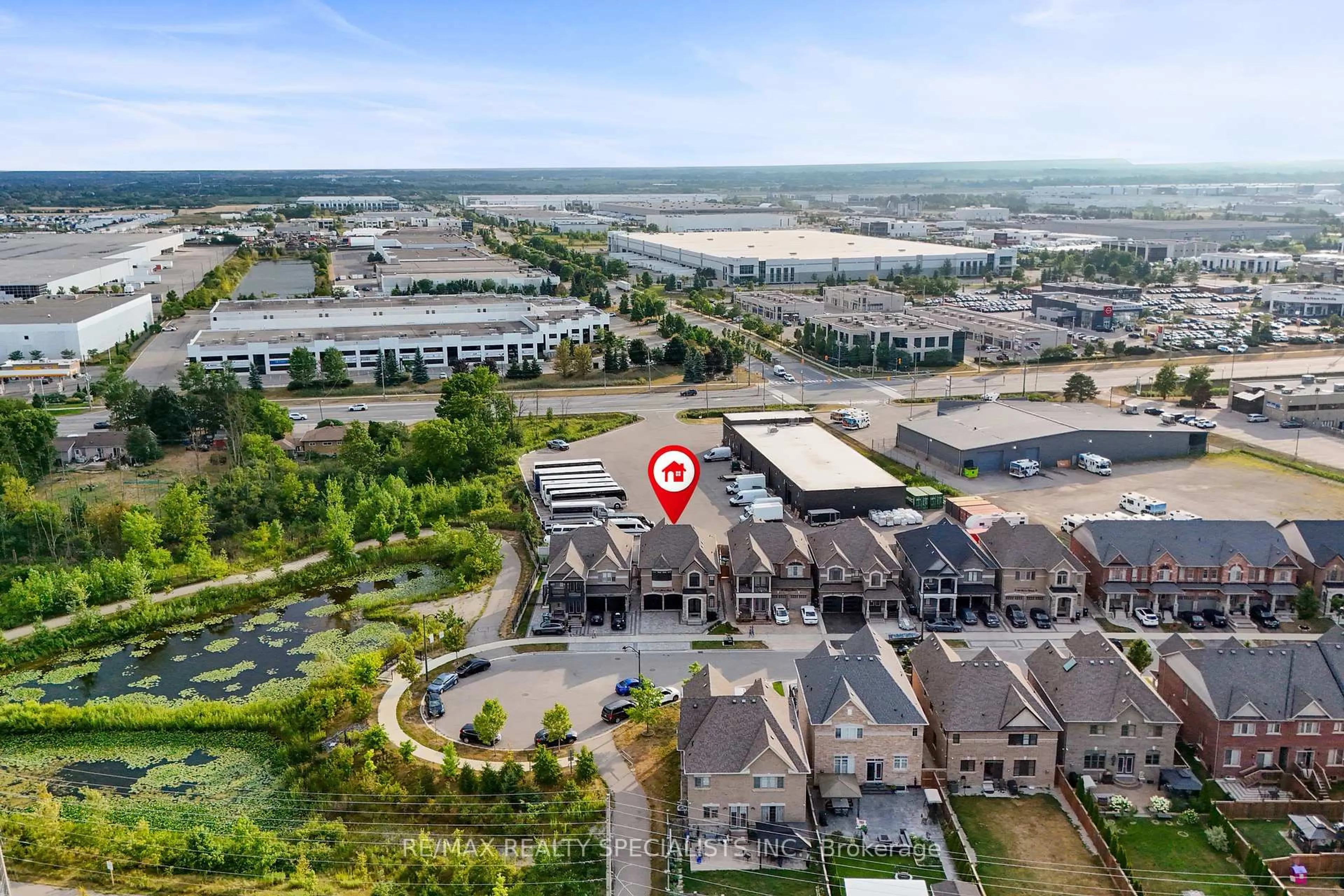 A pic from outside/outdoor area/front of a property/back of a property/a pic from drone, water/lake/river/ocean view for 148 Morra Ave, Caledon Ontario L7E 4K8