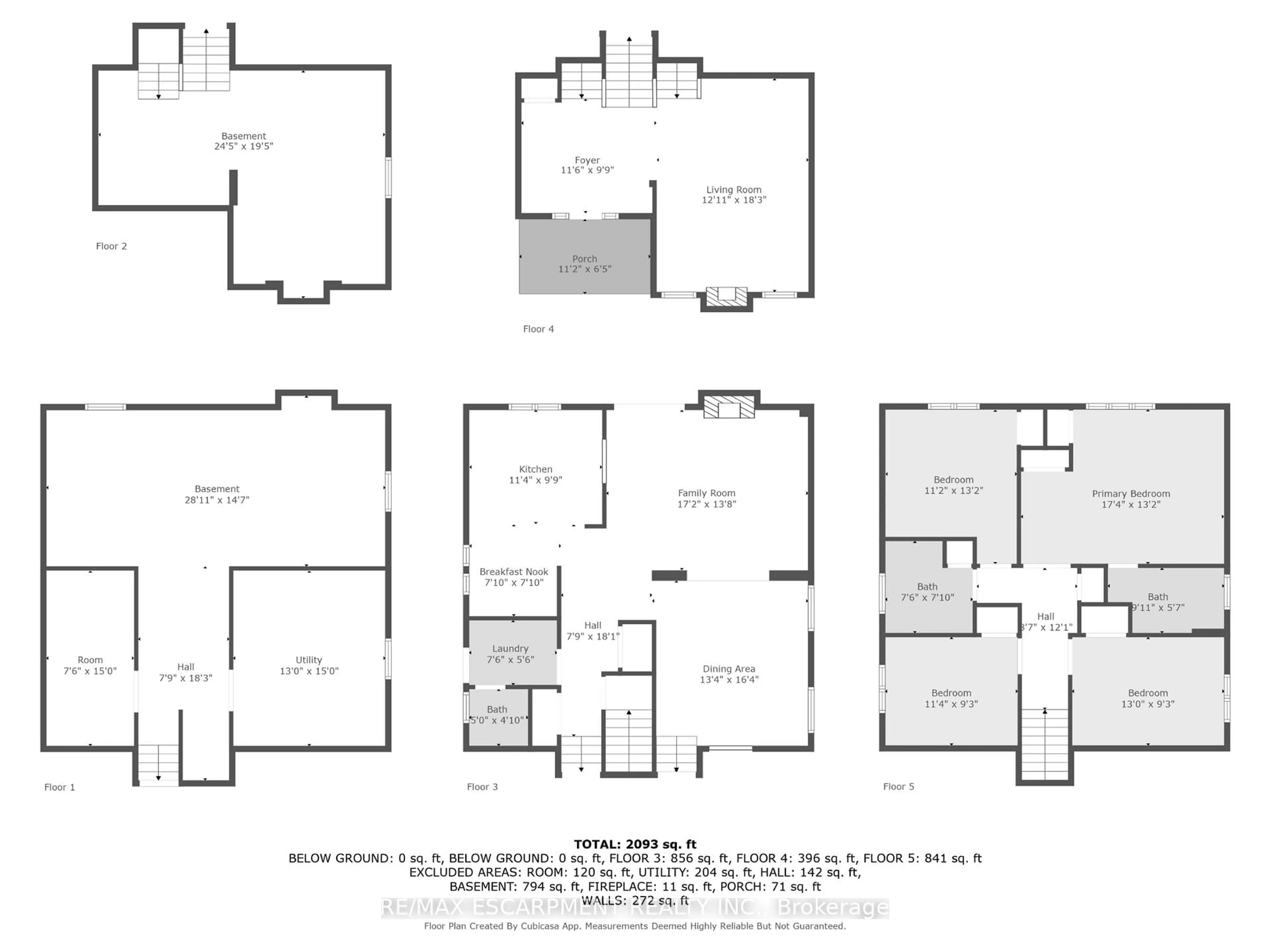 Floor plan for 2280 Mansfield Dr, Burlington Ontario L7P 3J4