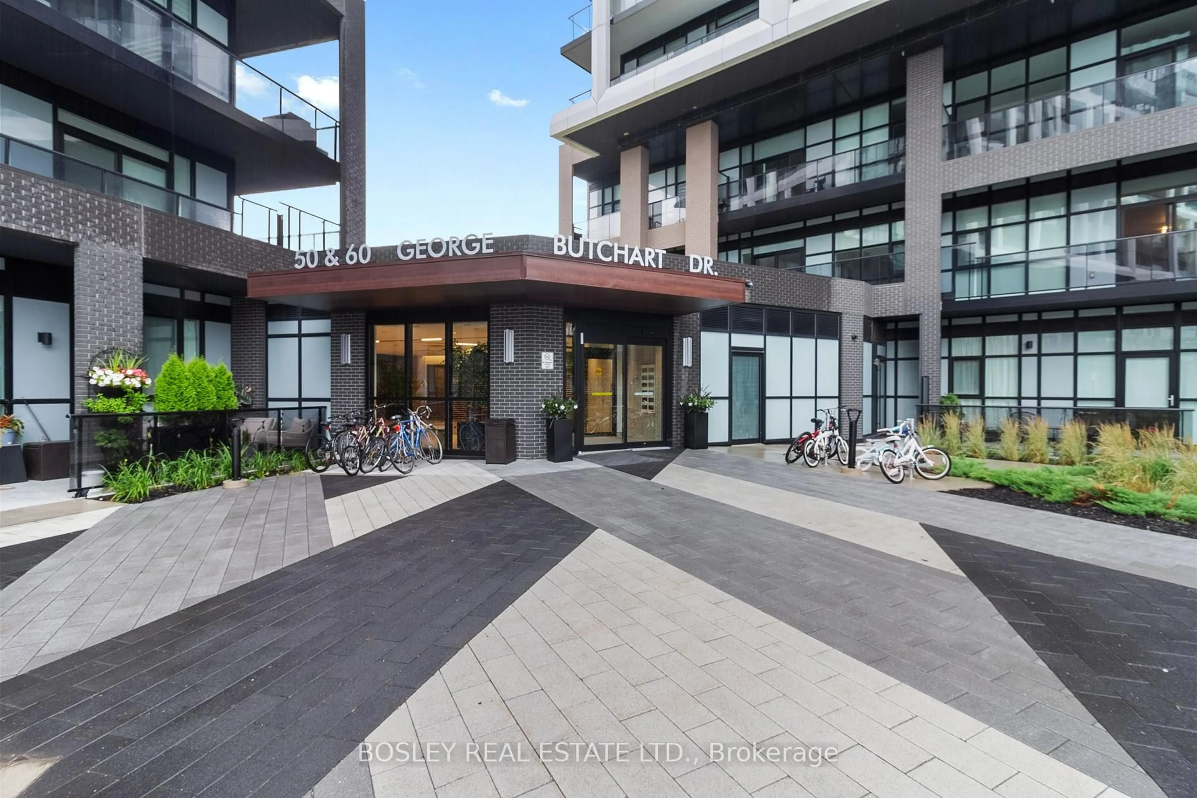 Patio, street for 50 George Butchart Dr #407, Toronto Ontario M3K 1Y2
