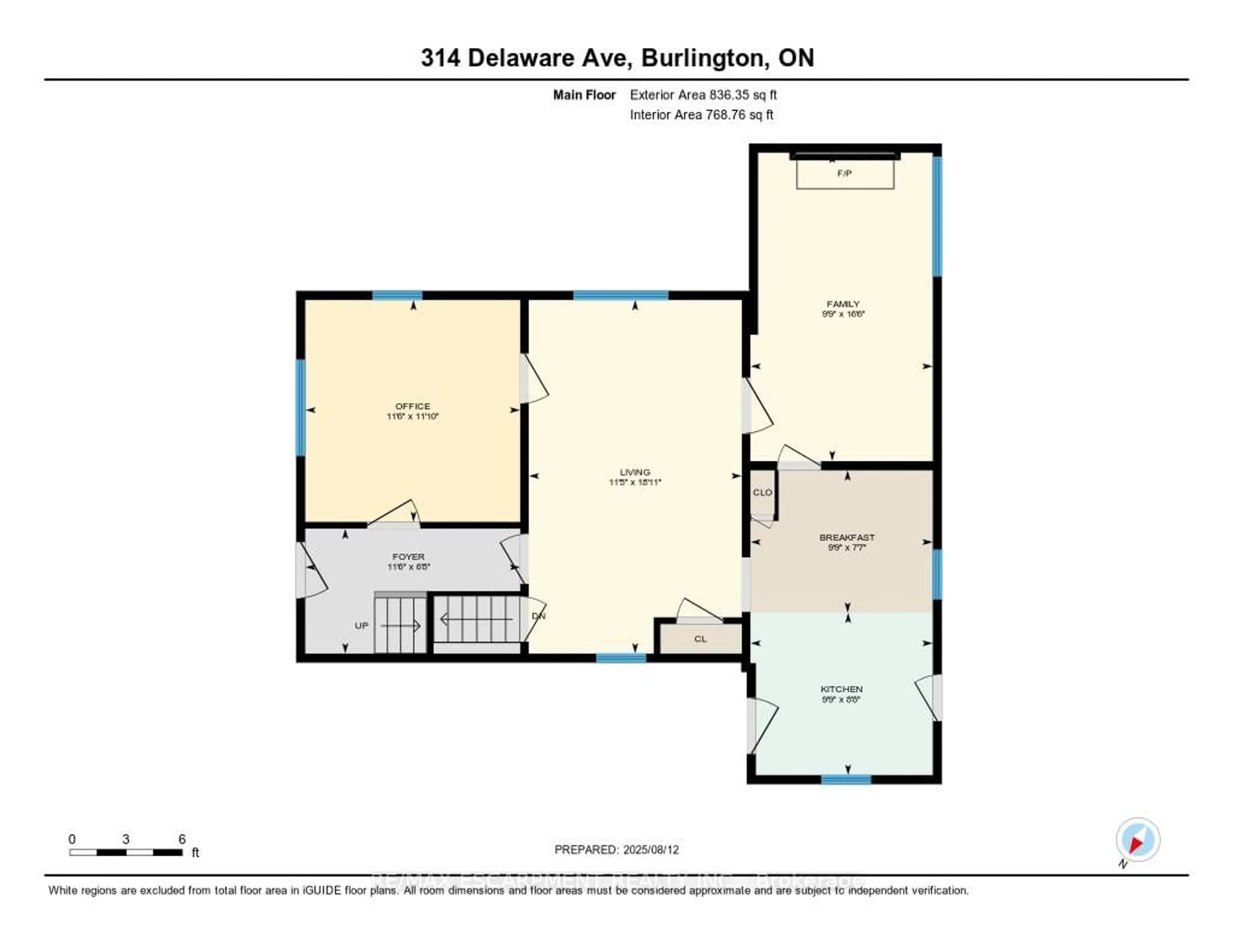 Floor plan for 314 Delaware Ave, Burlington Ontario L7R 3B2