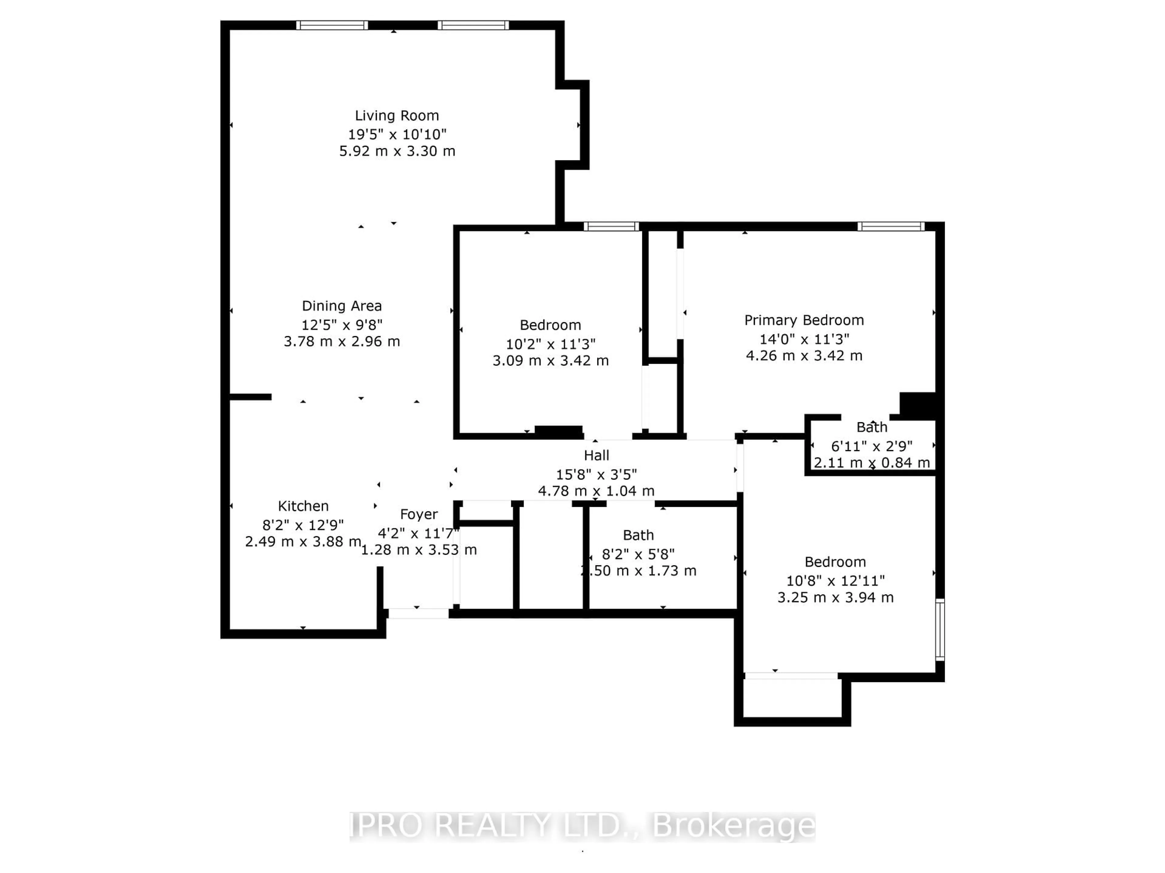 Floor plan for 4 Lisa St #504, Brampton Ontario L6T 4B6