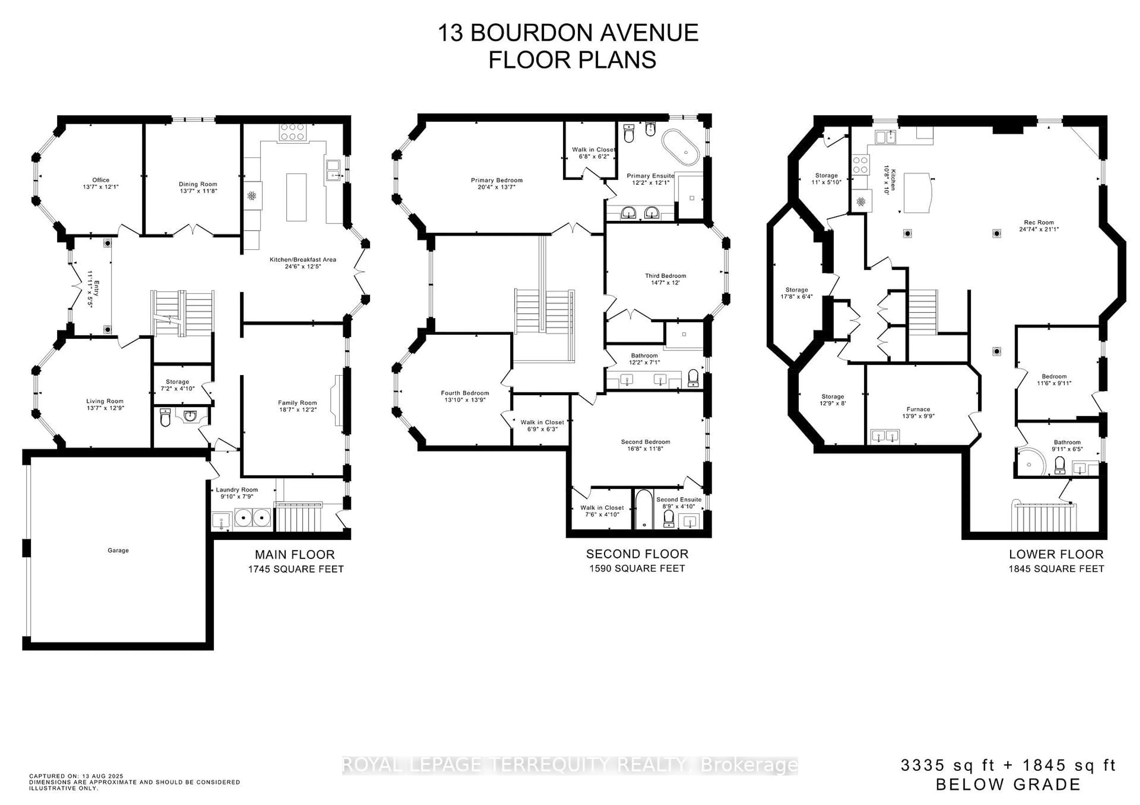 Floor plan for 13 Bourdon Ave, Toronto Ontario M6L 2Y7
