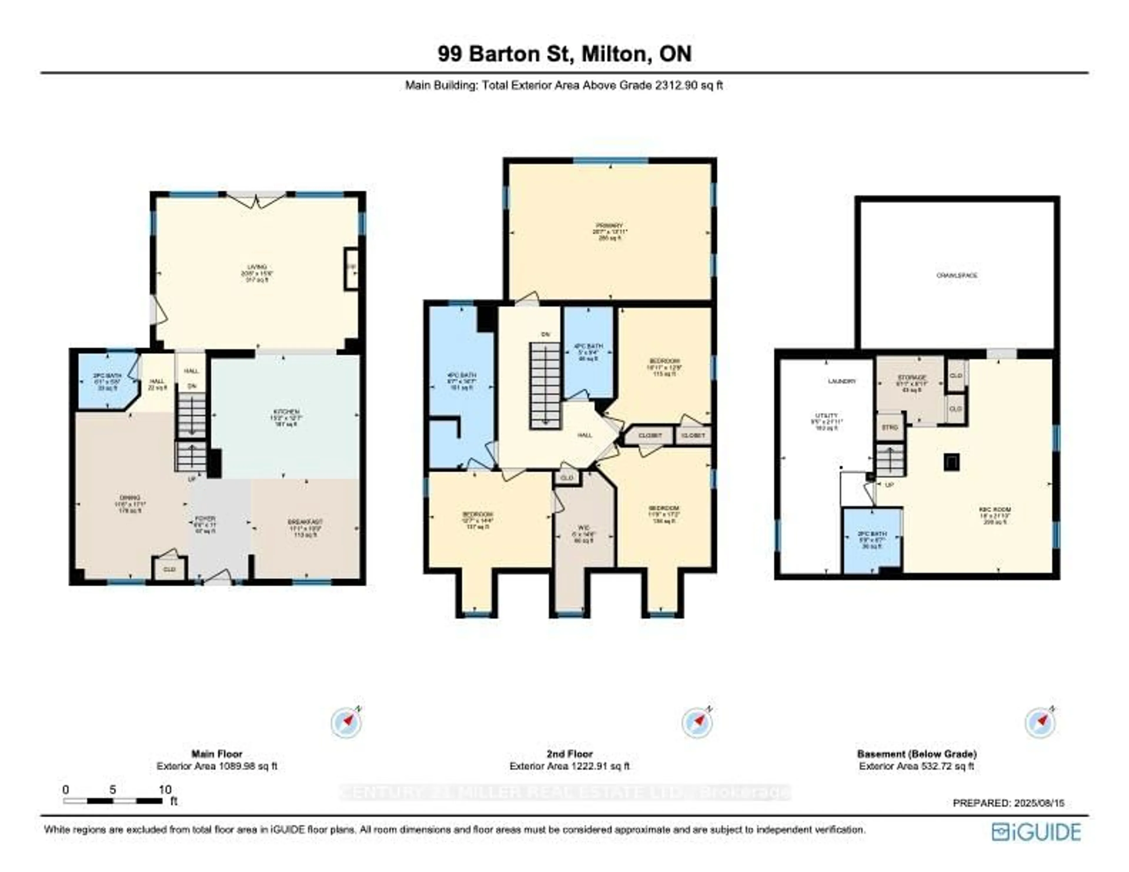 Floor plan for 99 Barton St, Milton Ontario L9T 1C8