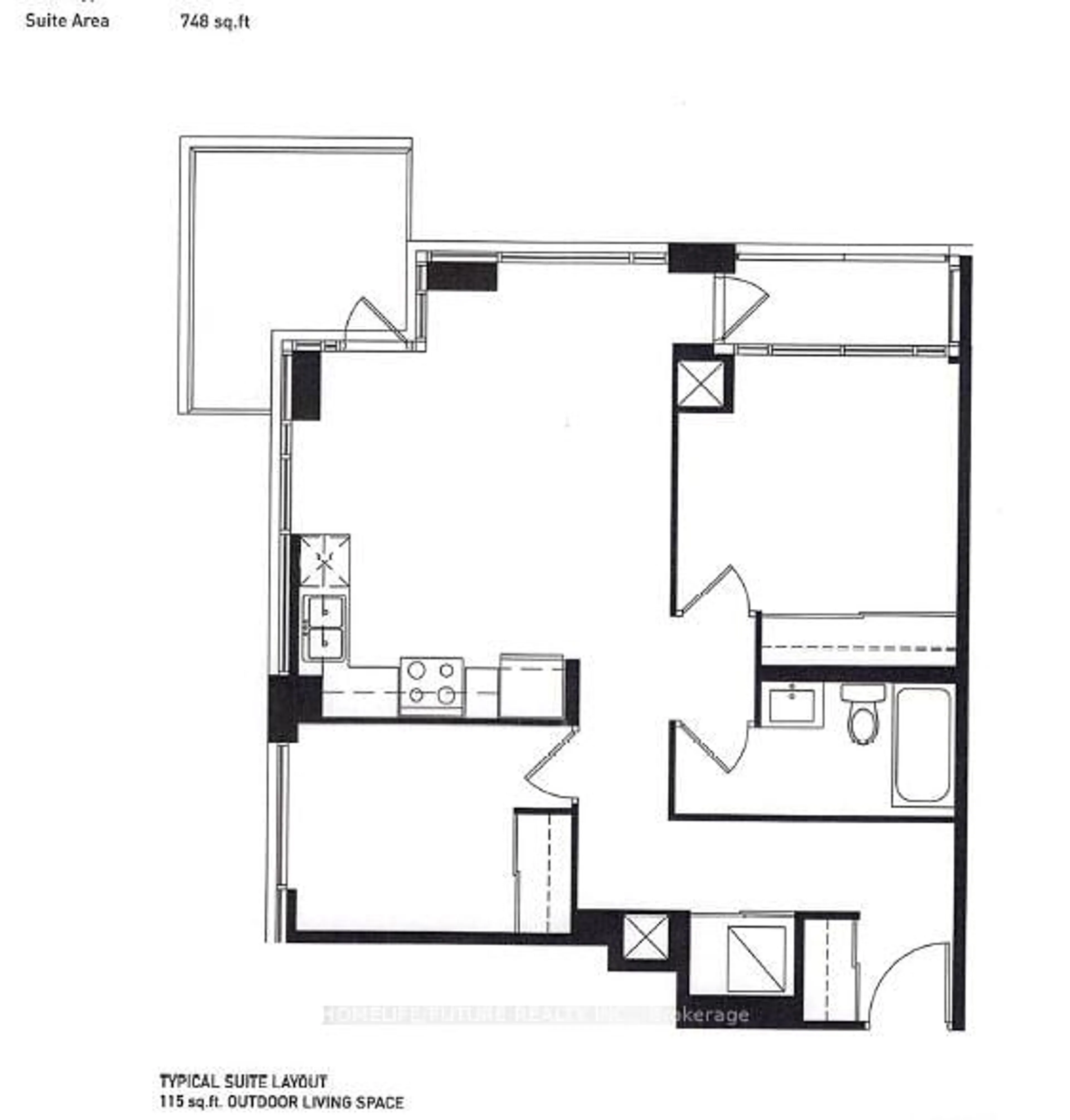 Floor plan for 2485 Taunton Rd #1024, Oakville Ontario L6H 3R8