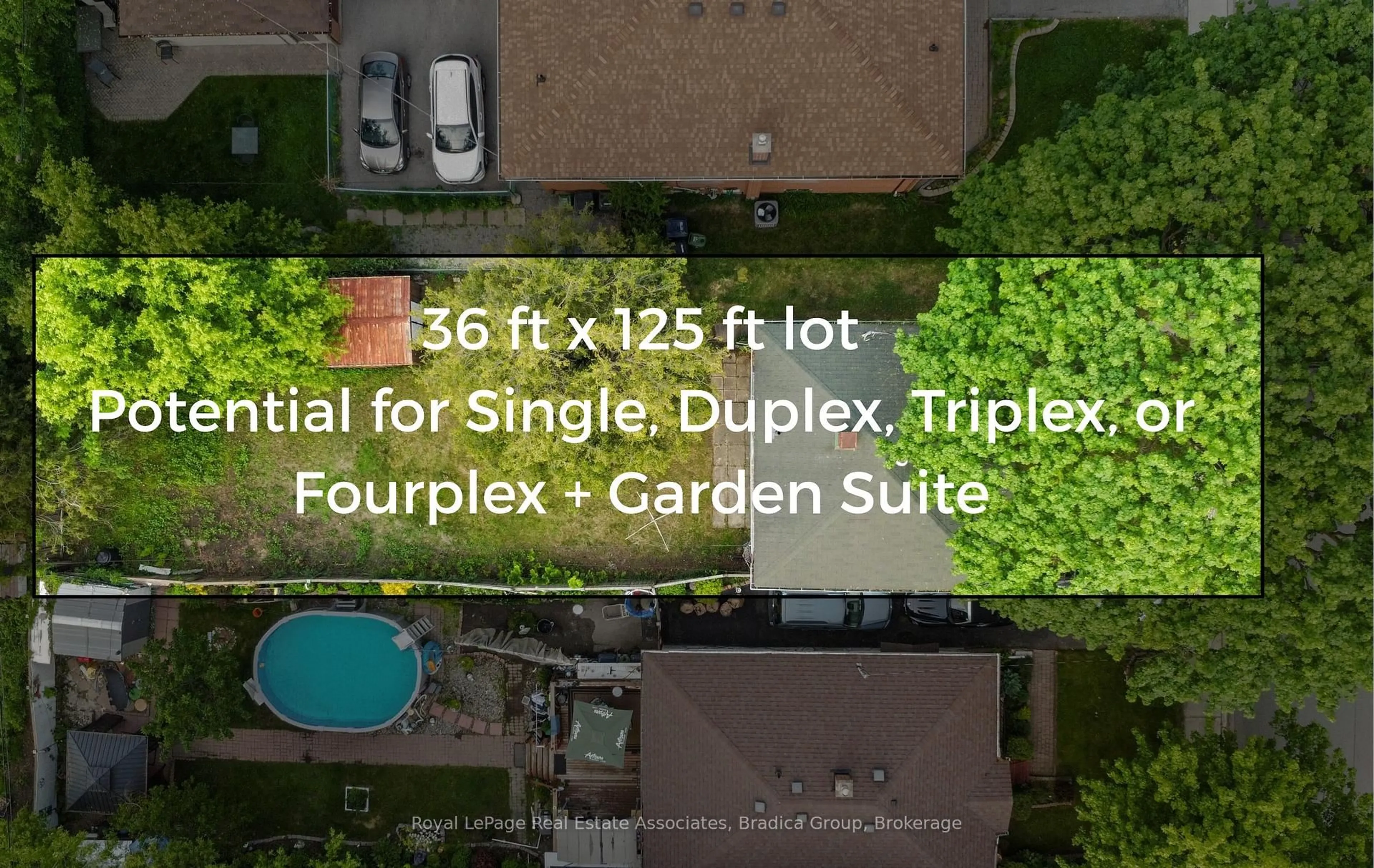 A pic from outside/outdoor area/front of a property/back of a property/a pic from drone, forest/trees view for 62 Elder Ave, Toronto Ontario M8W 1S4