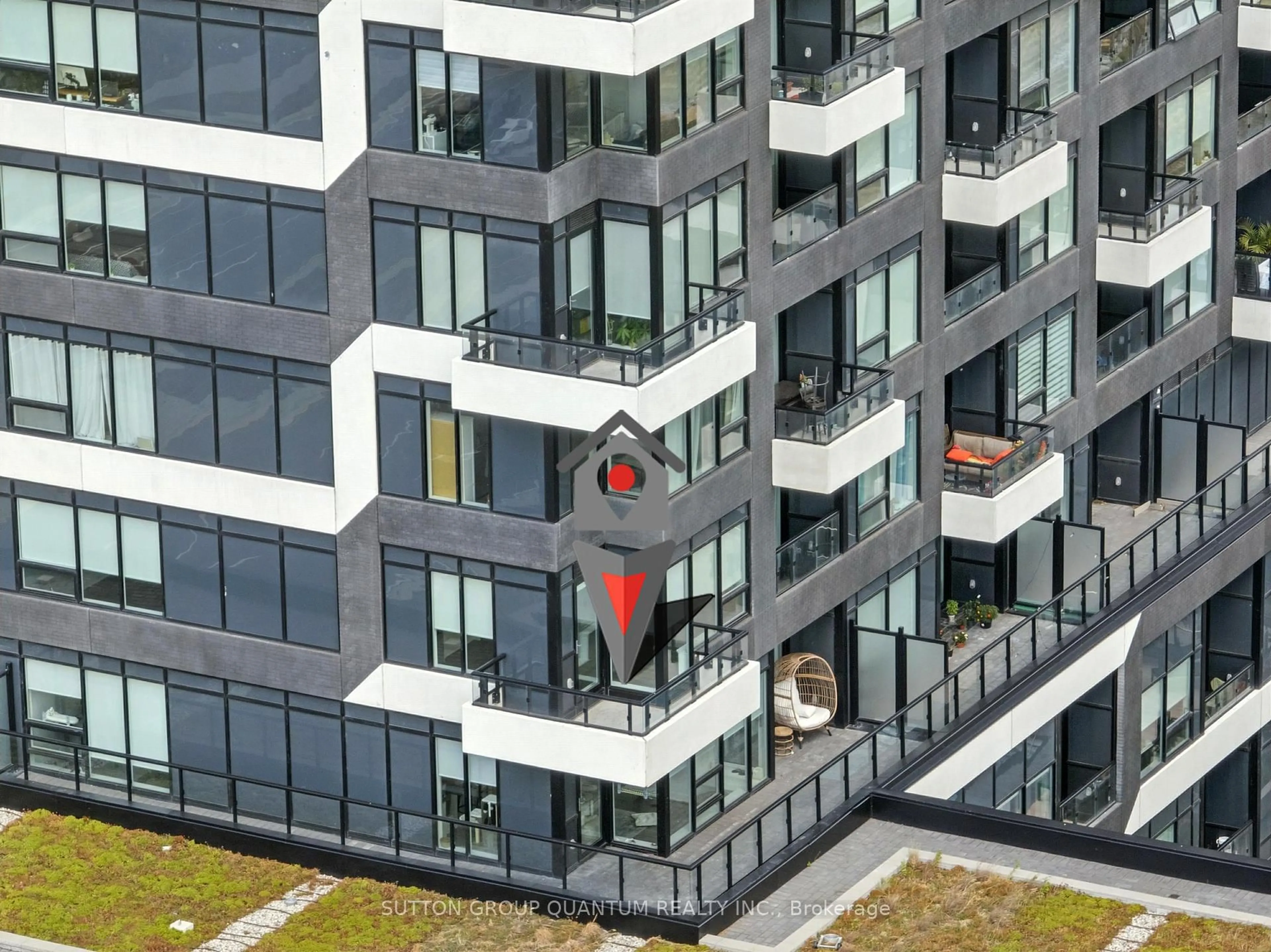 A pic from outside/outdoor area/front of a property/back of a property/a pic from drone, city buildings view from balcony for 2489 Taunton Rd #611, Oakville Ontario L6H 3R9