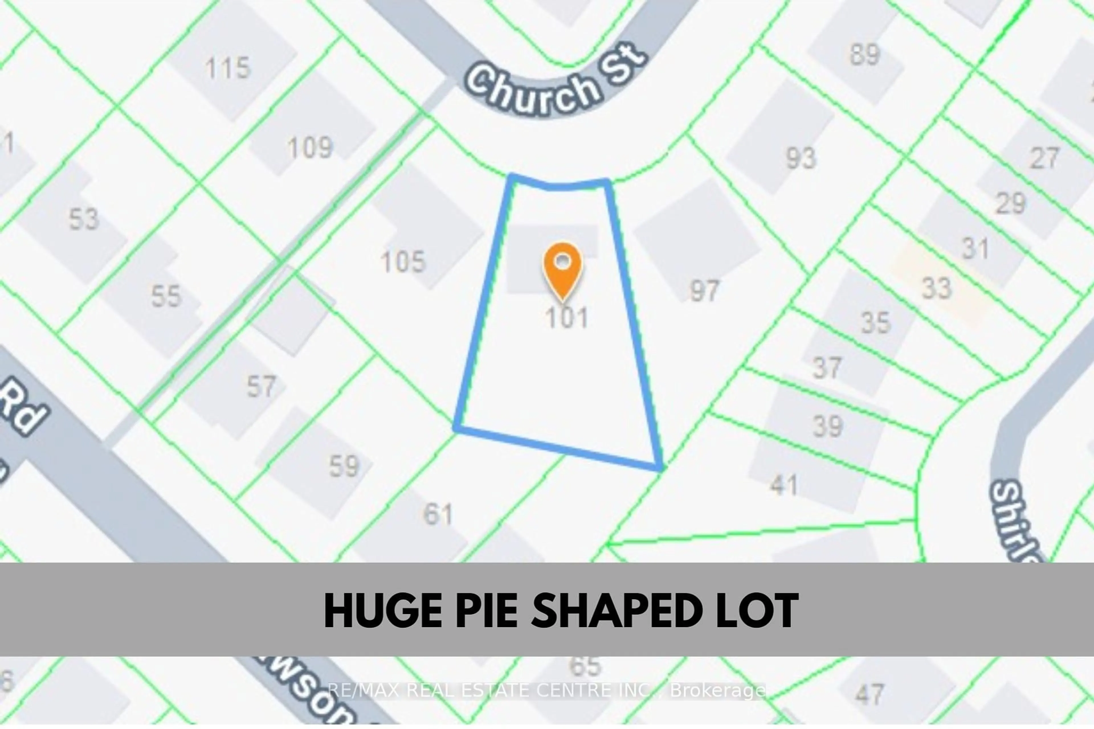 Picture of a map for 101 Church St, Orangeville Ontario L9W 1P3