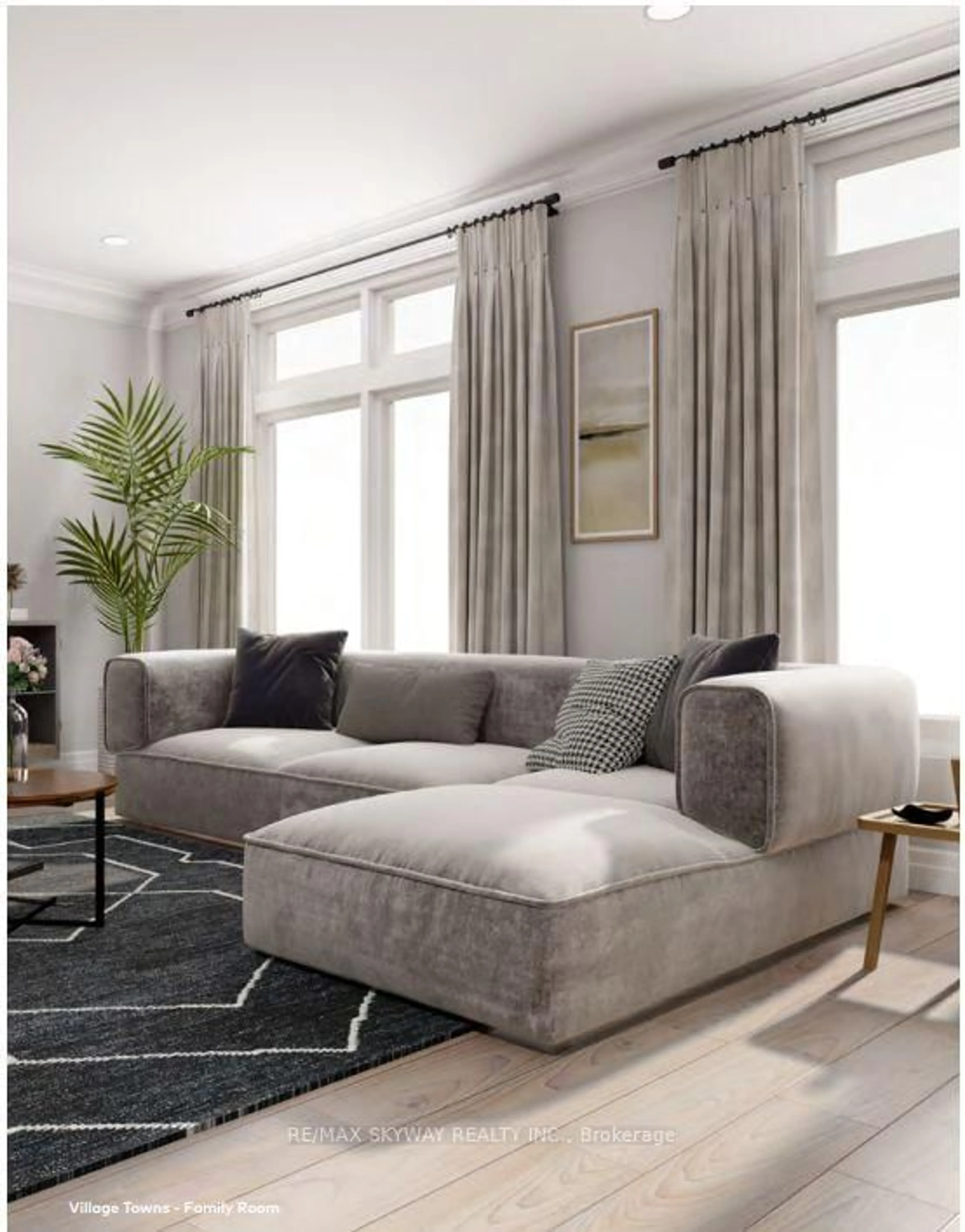Living room with furniture, carpet floor for 26 Springdale Ave, Caledon Ontario L7C 4L4