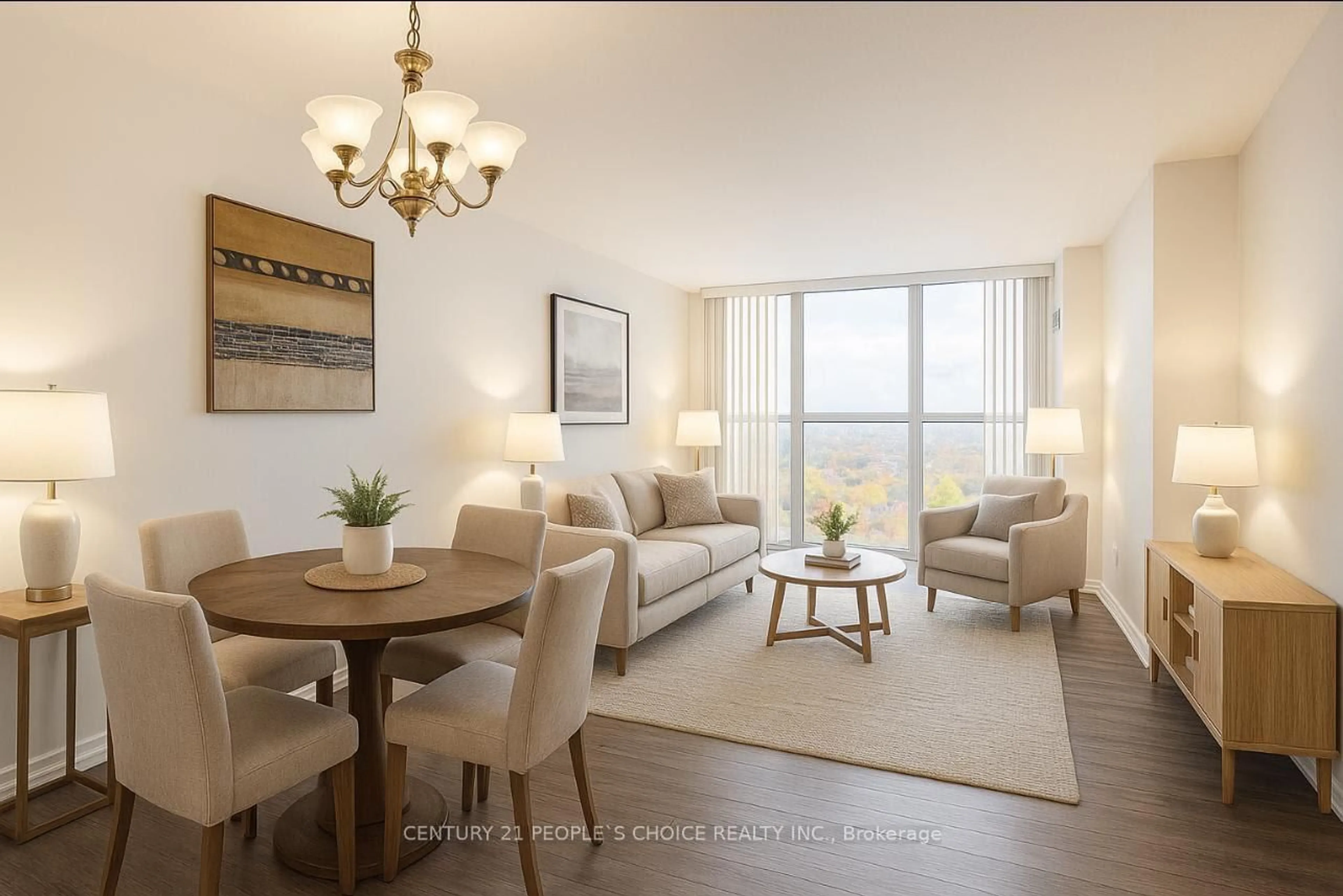 Living room with furniture, unknown for 25 Trailwood Dr #1206, Mississauga Ontario L4Z 3K9