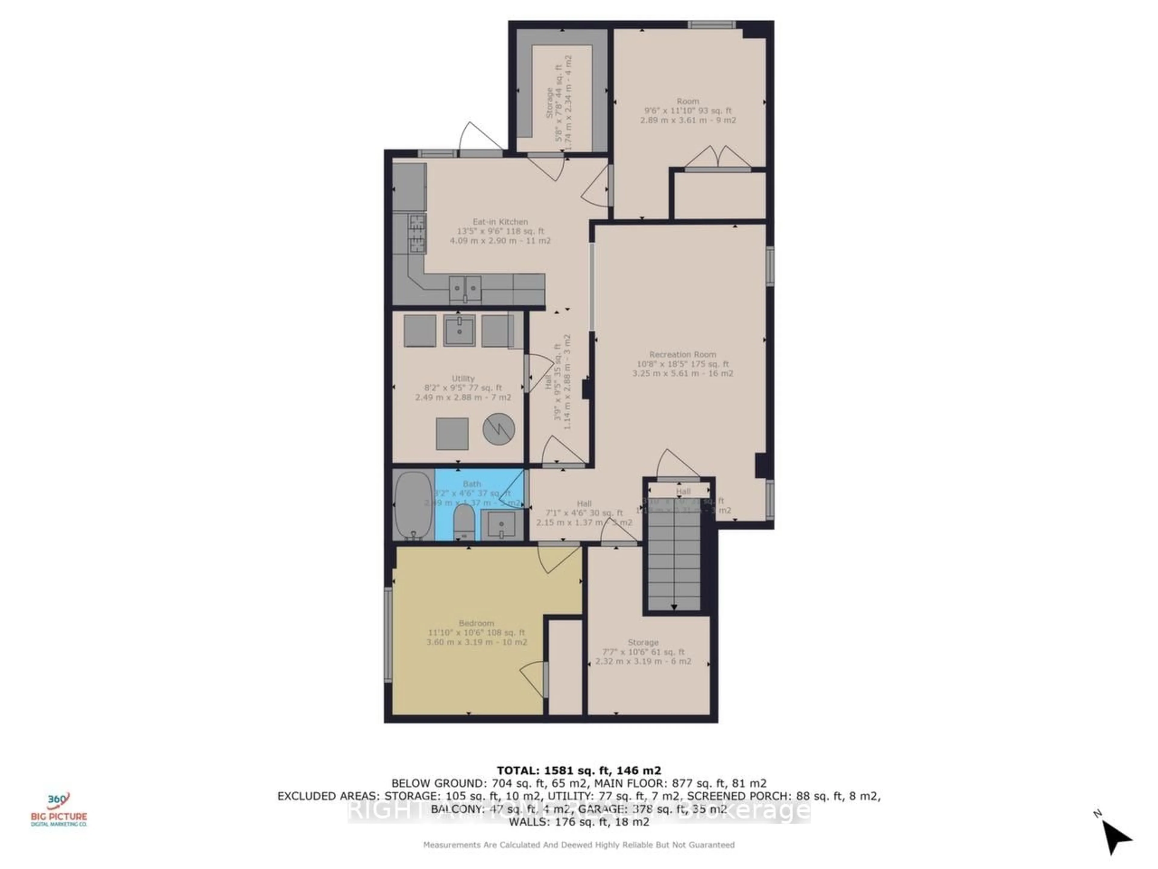 Floor plan for 36 Hayloft Crt, Brampton Ontario L6X 4R7