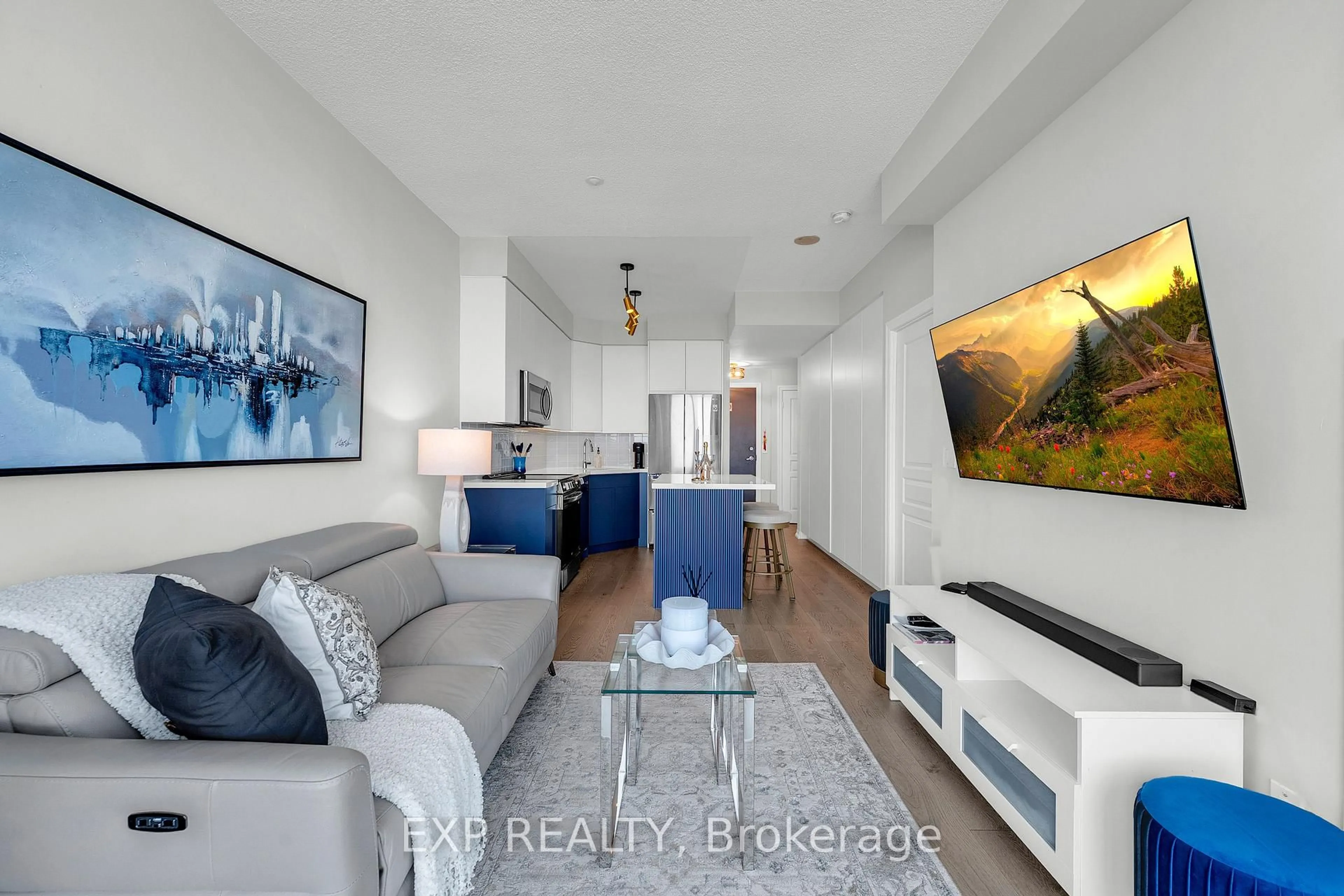 Living room with furniture, unknown for 223 Webb Dr #3307, Mississauga Ontario L5B 0E8