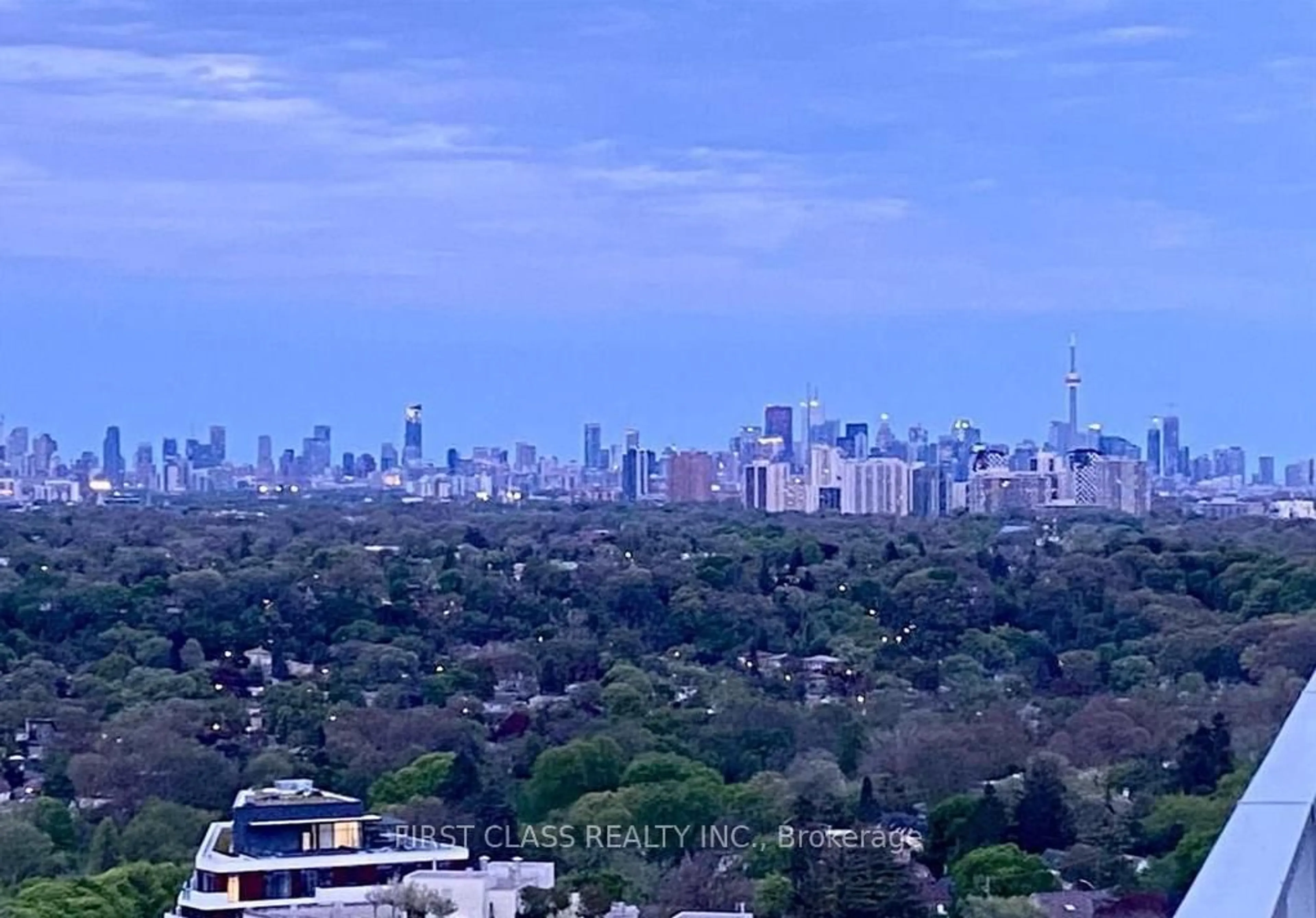A pic from outside/outdoor area/front of a property/back of a property/a pic from drone, city buildings view from balcony for 20 Brin Dr #1803, Toronto Ontario M8X 0B2