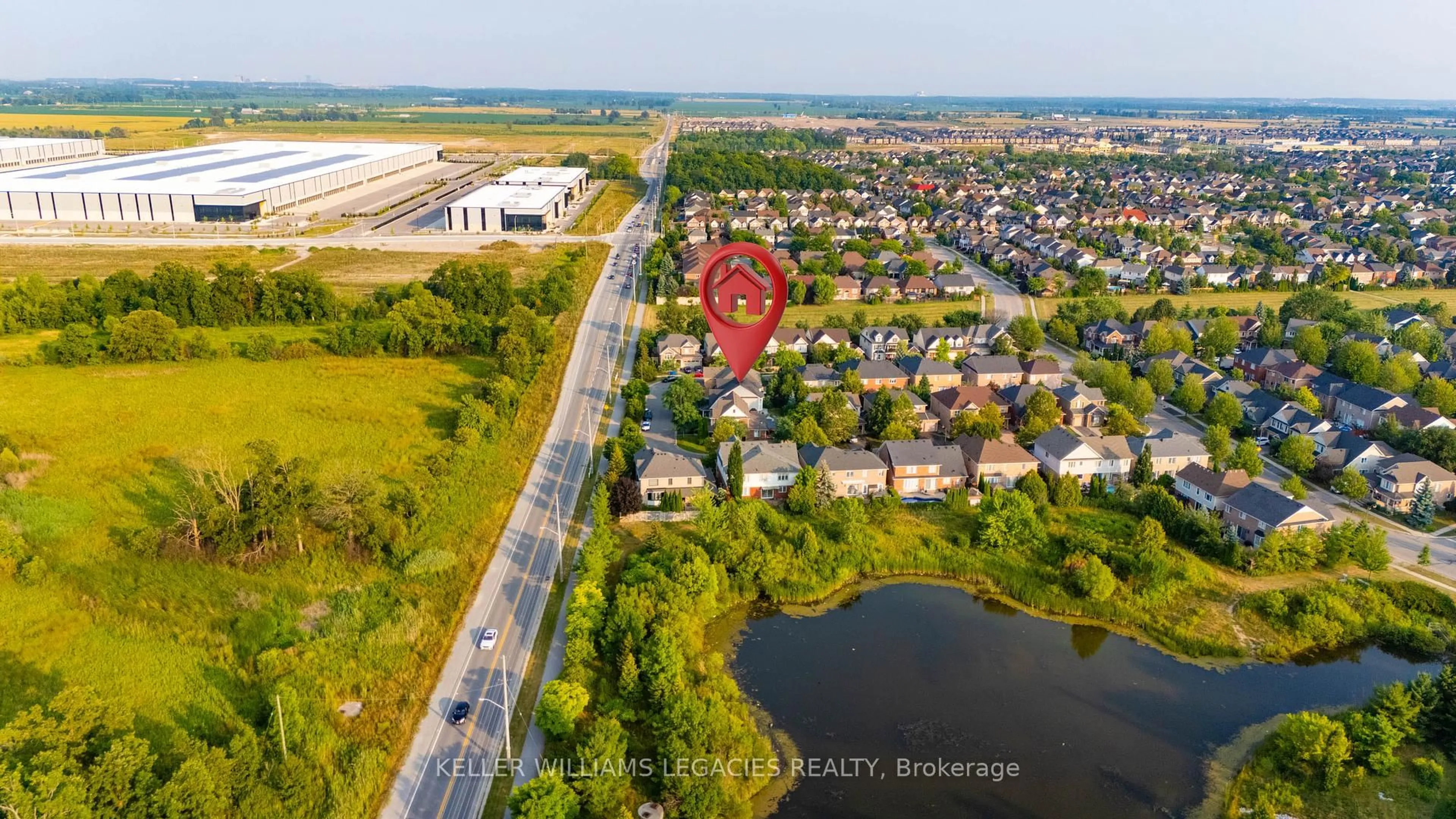 A pic from outside/outdoor area/front of a property/back of a property/a pic from drone, water/lake/river/ocean view for 1650 Dempsey Cres, Milton Ontario L9T 5M5