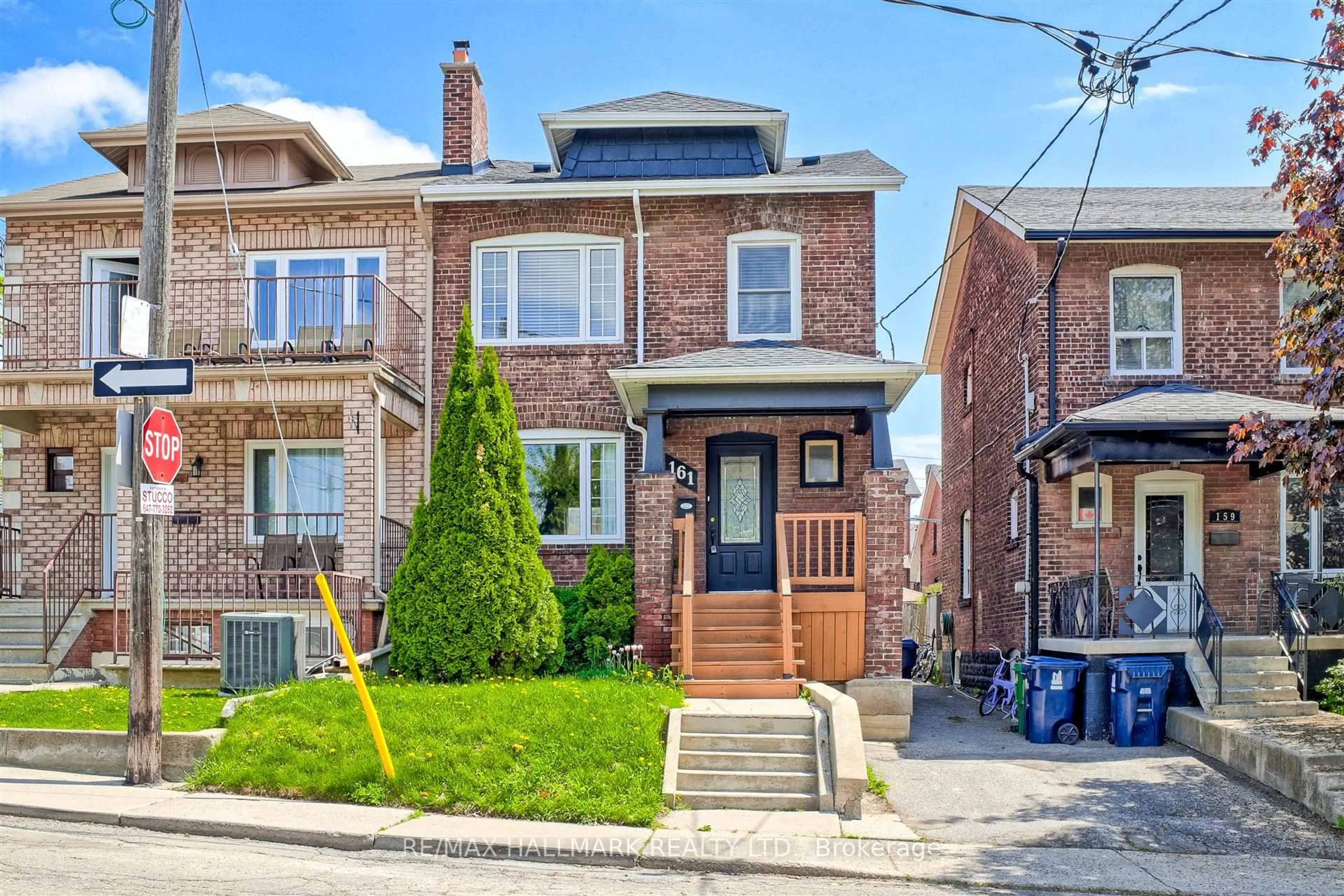 Home with brick exterior material, street for 161 Sellers Ave, Toronto Ontario M6E 3V1