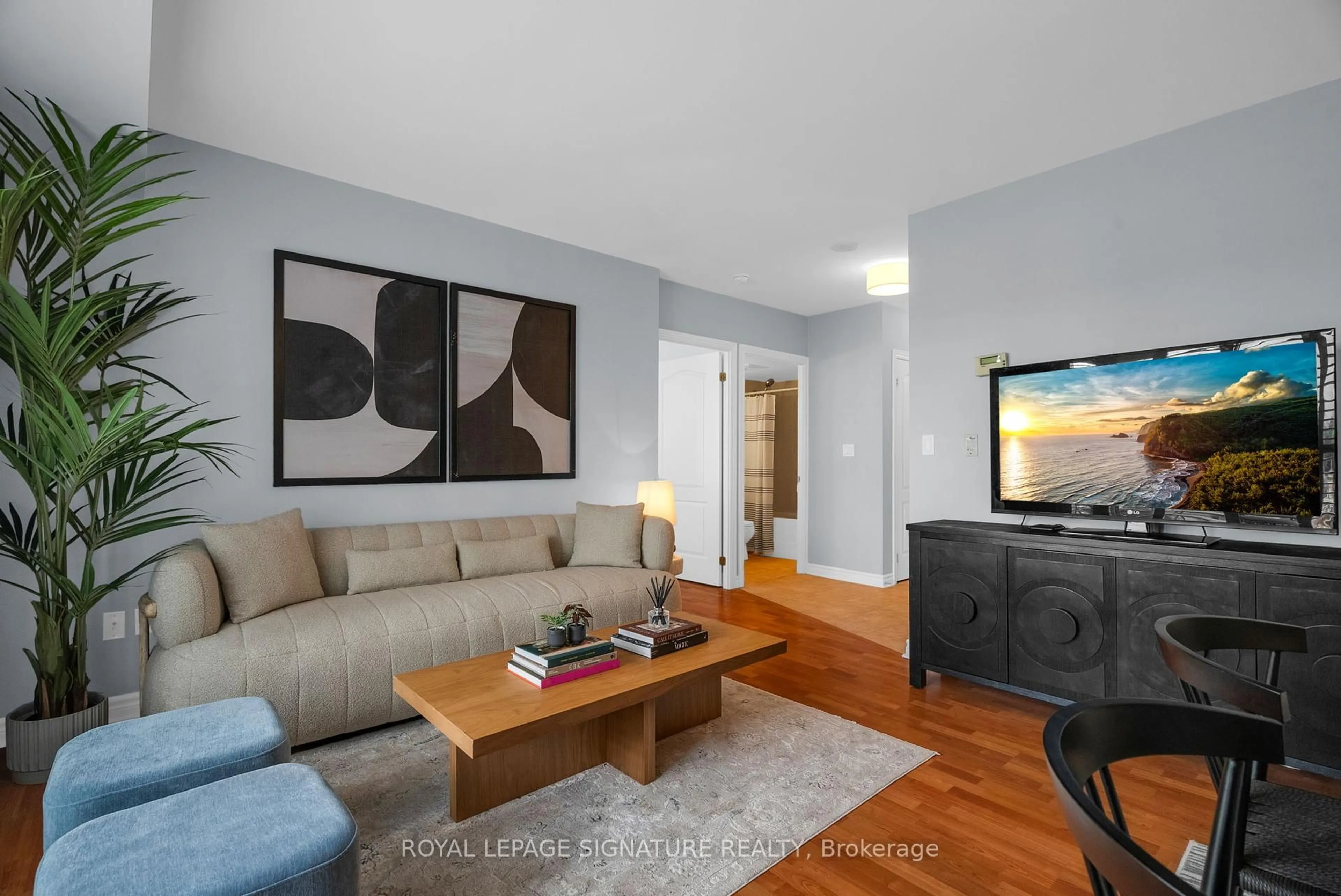 Living room with furniture, unknown for 2088 Lawrence Ave #814, Toronto Ontario M9N 3Z9