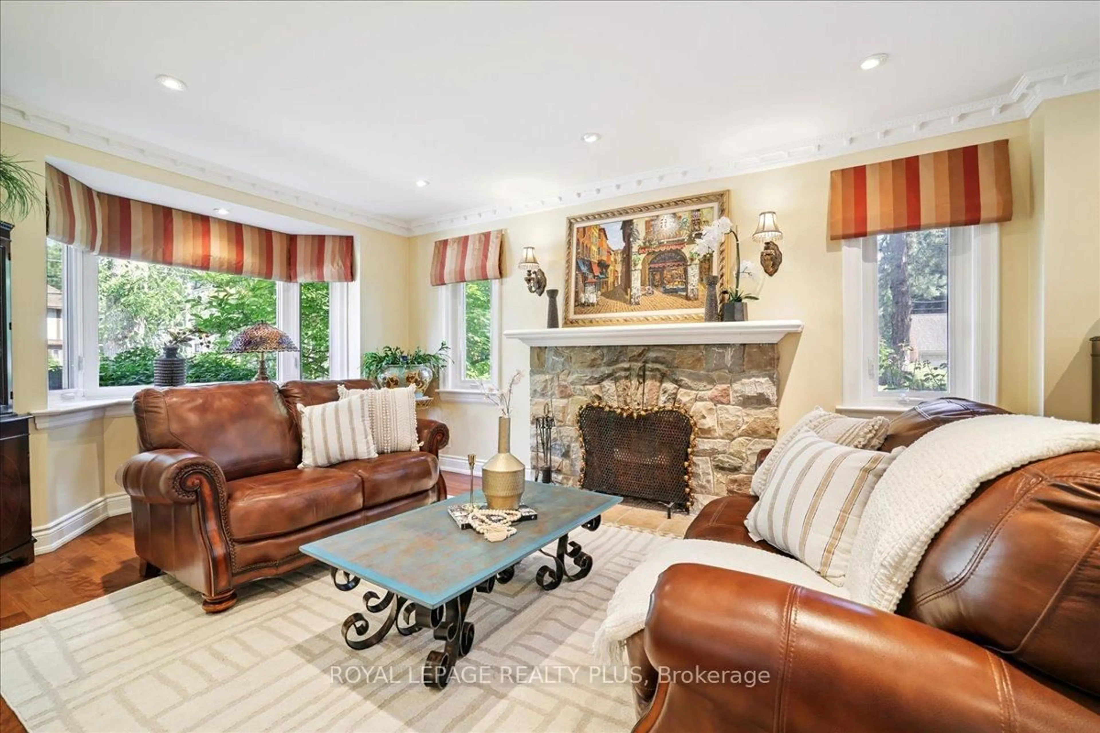 Living room with furniture, ceramic/tile floor for 1048 Royal York Rd, Toronto Ontario M8X 2G7