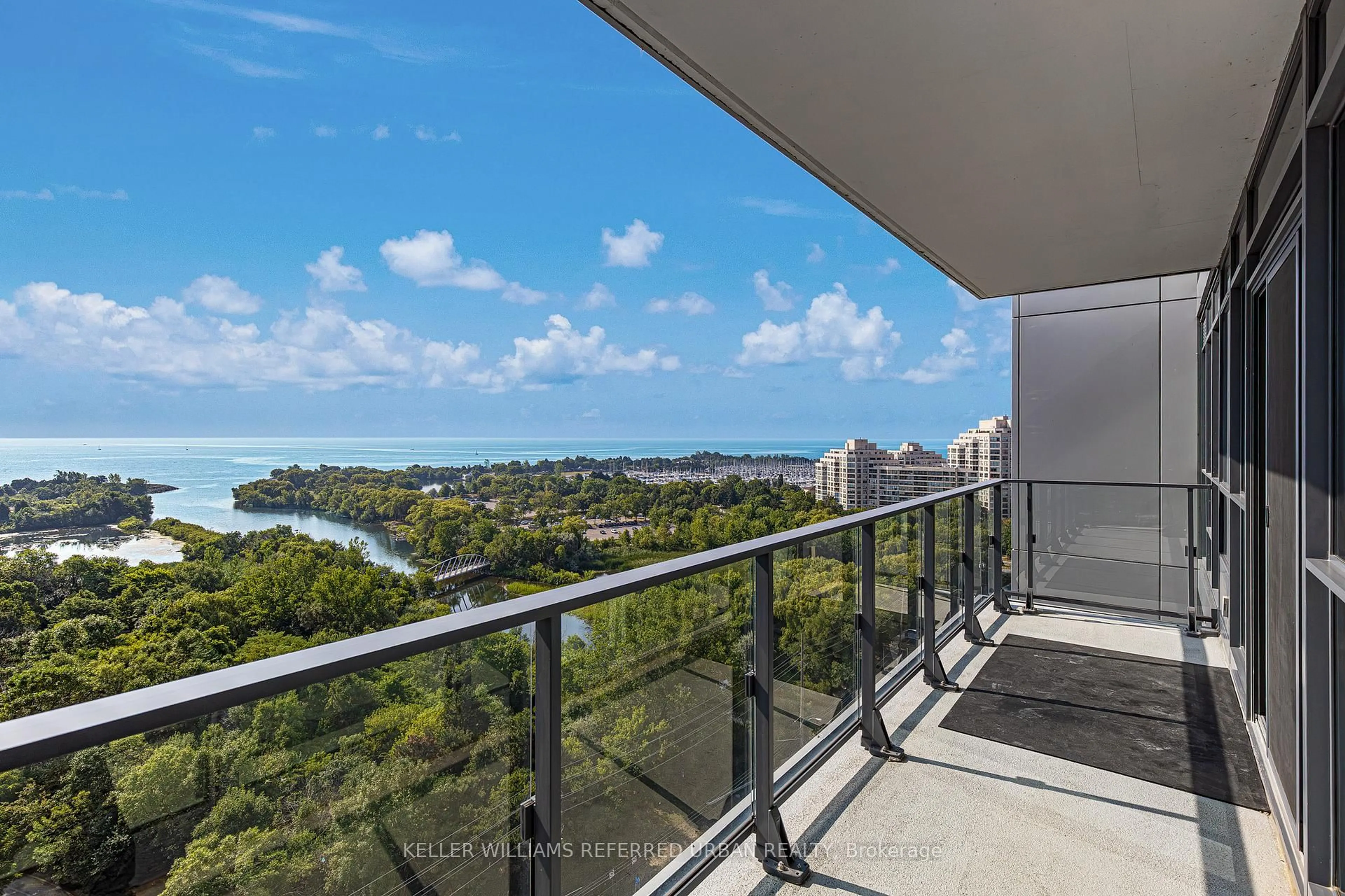 Balcony in the apartment, water/lake/river/ocean view for 2200 Lake Shore Blvd #1710, Toronto Ontario M8V 1A4