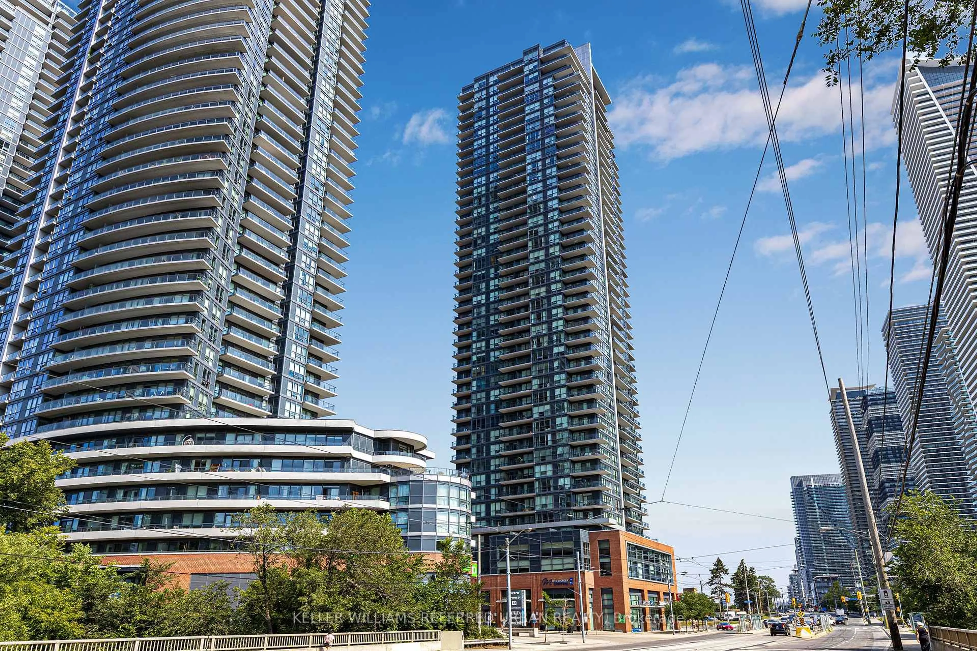 Patio, city buildings view from balcony for 2200 Lake Shore Blvd #1710, Toronto Ontario M8V 1A4