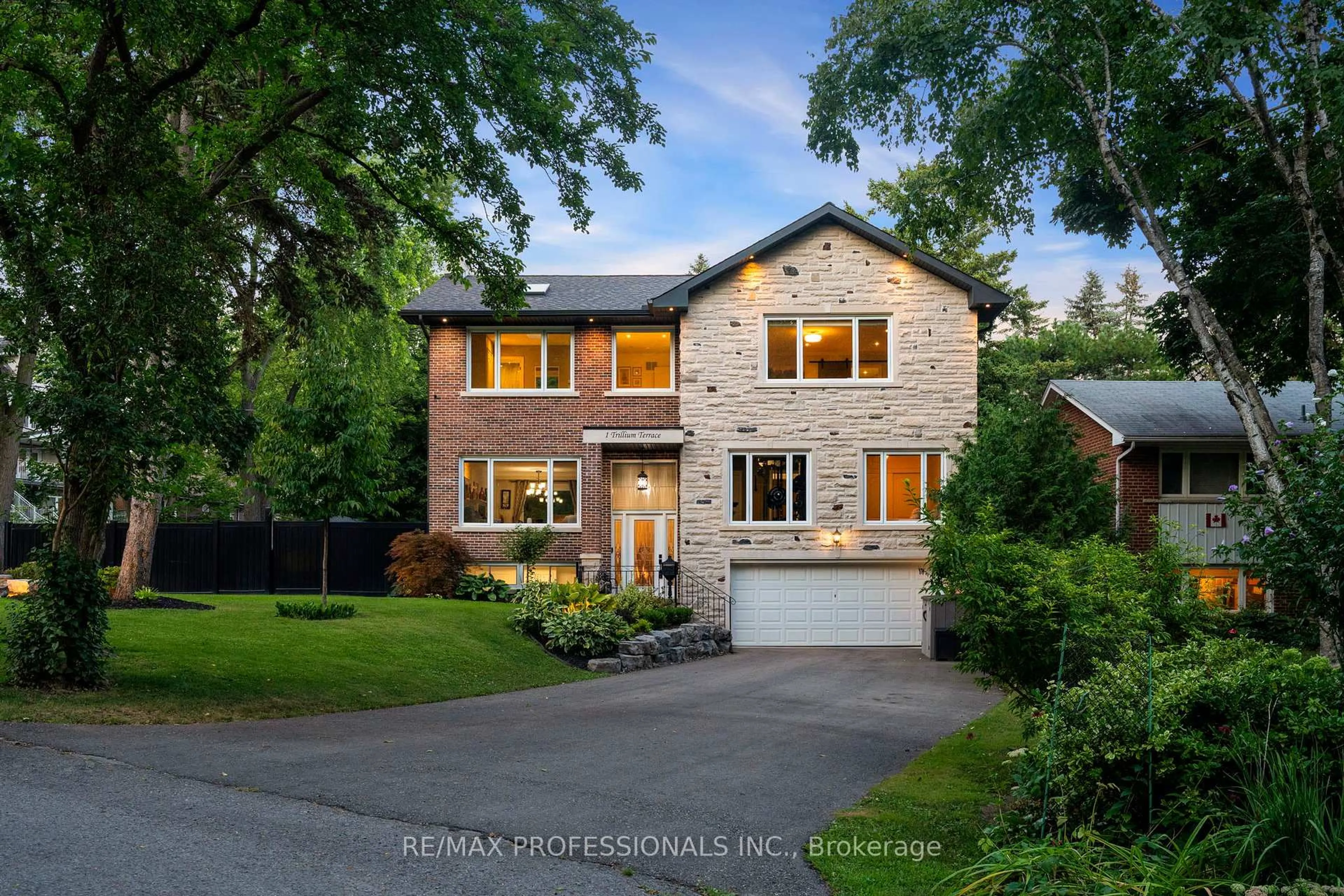 Home with brick exterior material, street for 1 Trillium Terr, Toronto Ontario M8Y 1V9
