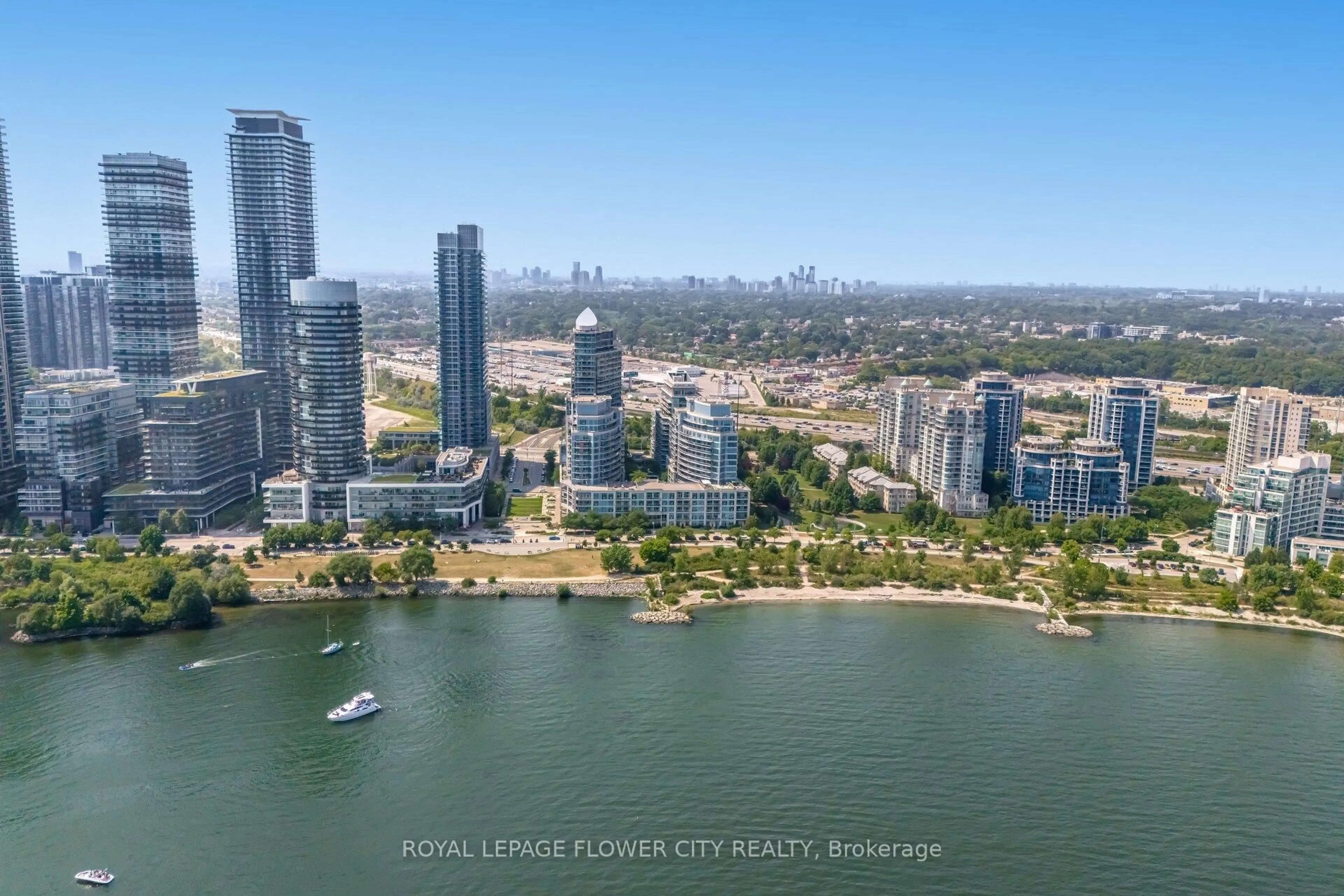 A pic from outside/outdoor area/front of a property/back of a property/a pic from drone, water/lake/river/ocean view for 16 brookers Lane #913, Toronto Ontario M8V 0A5