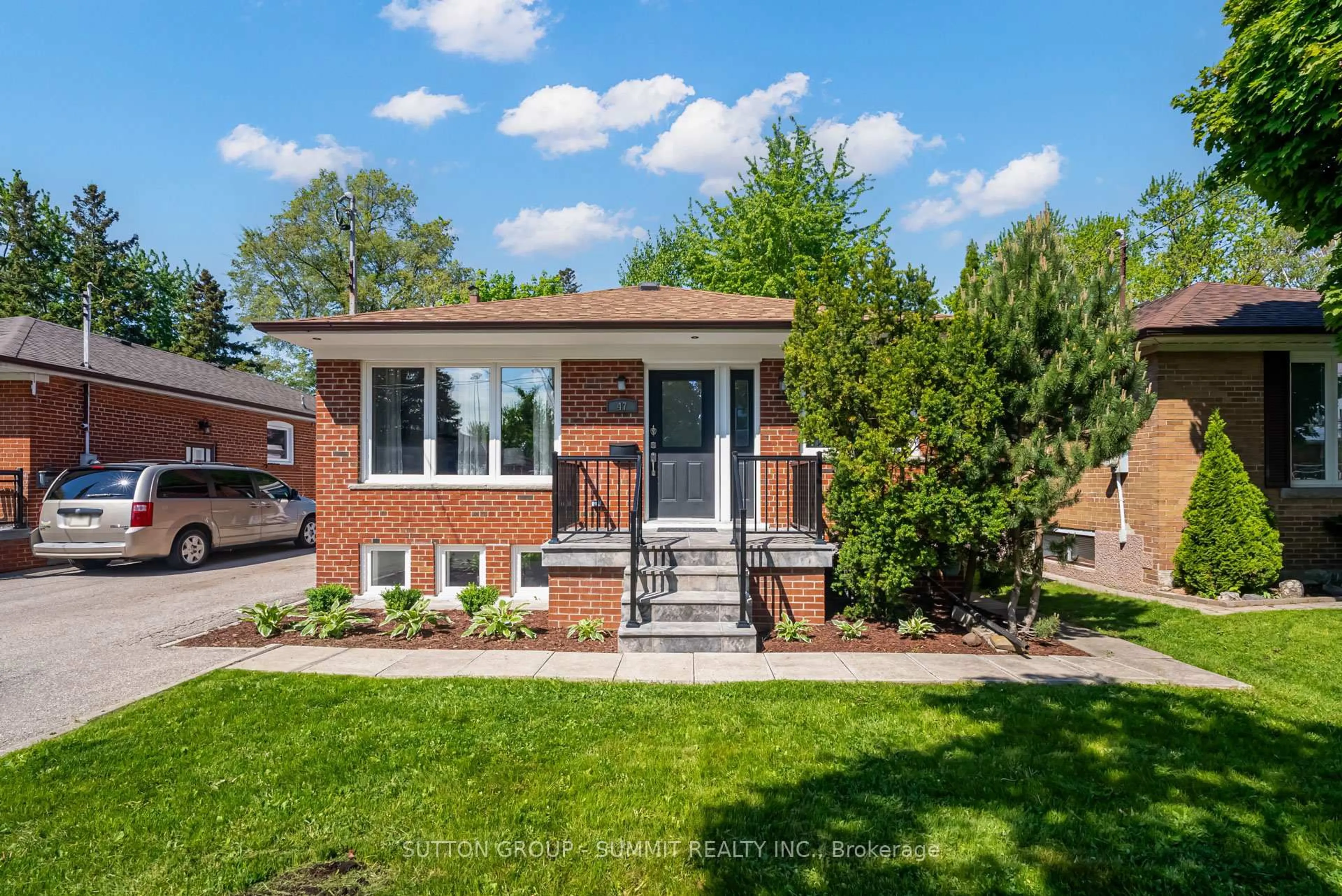 Home with brick exterior material, street for 47 Rayside Dr, Toronto Ontario M9C 1S9