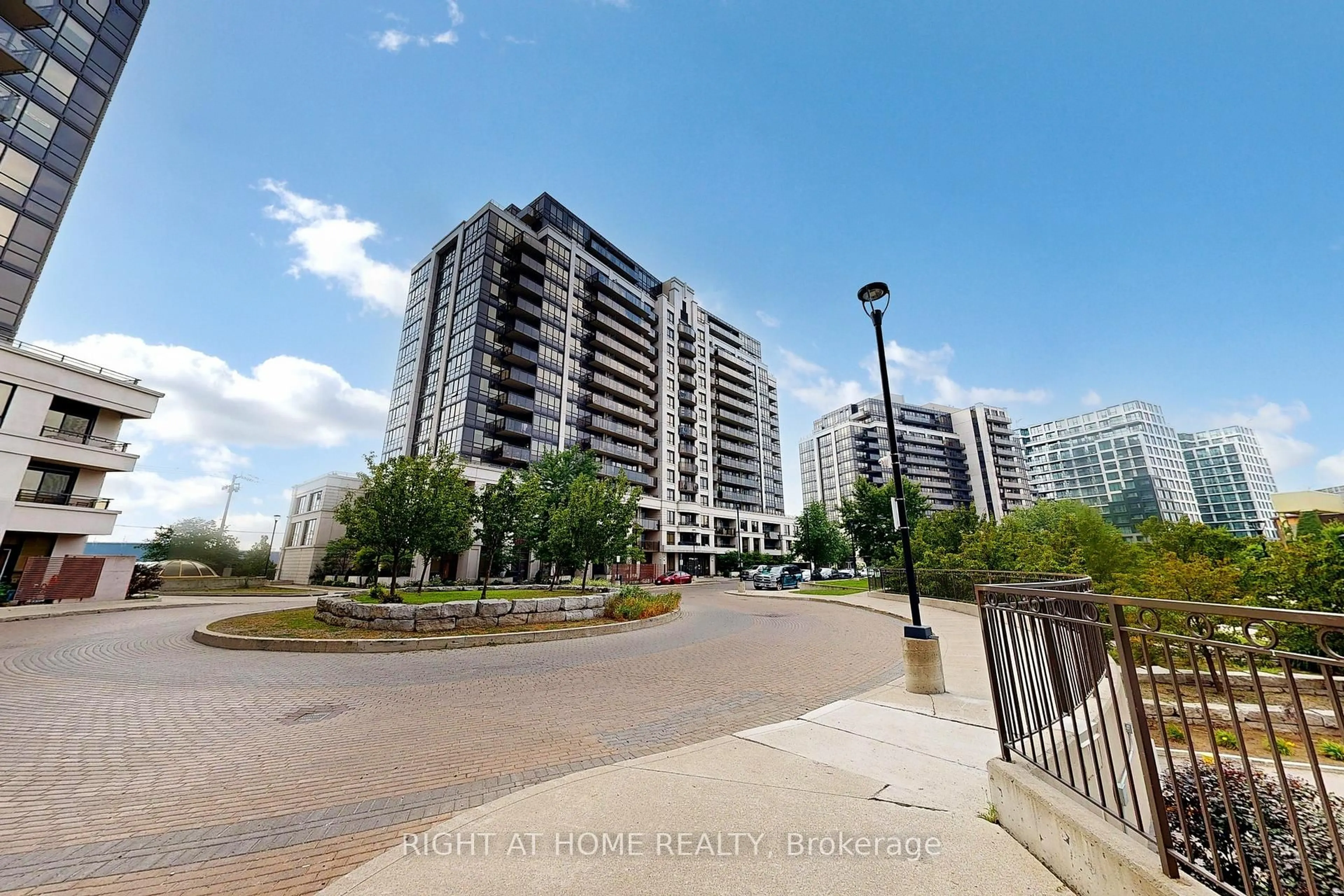 A pic from outside/outdoor area/front of a property/back of a property/a pic from drone, city buildings view from balcony for 1070 Sheppard Ave #214, Toronto Ontario M3J 0G8