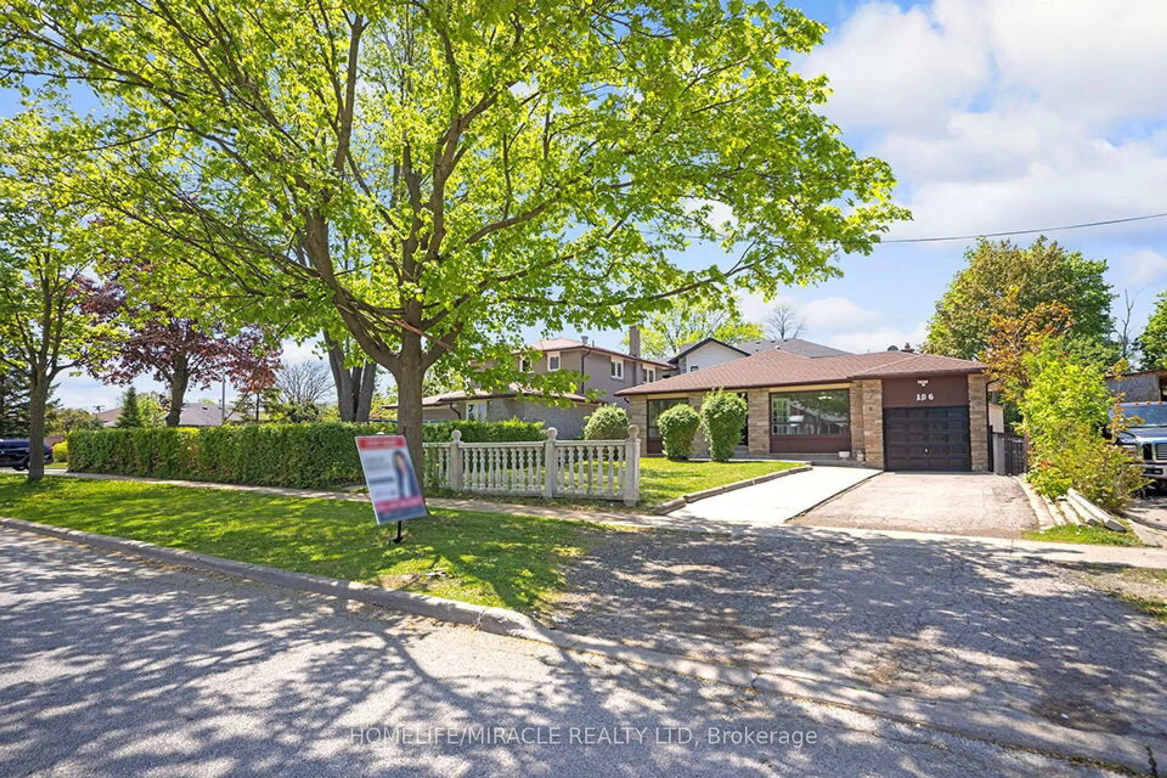 A pic from outside/outdoor area/front of a property/back of a property/a pic from drone, street for 106 Silverstone Dr, Toronto Ontario M9V 3G7