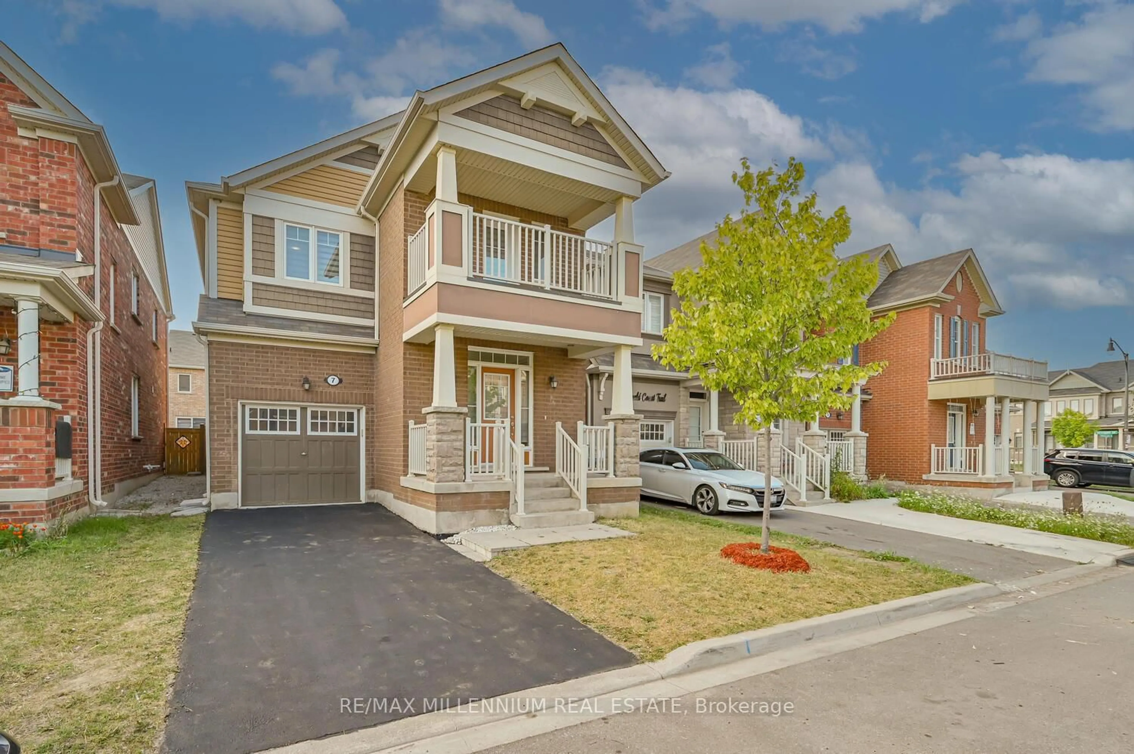Home with brick exterior material, street for 7 Emerald Coast Tr, Brampton Ontario L7A 5A7